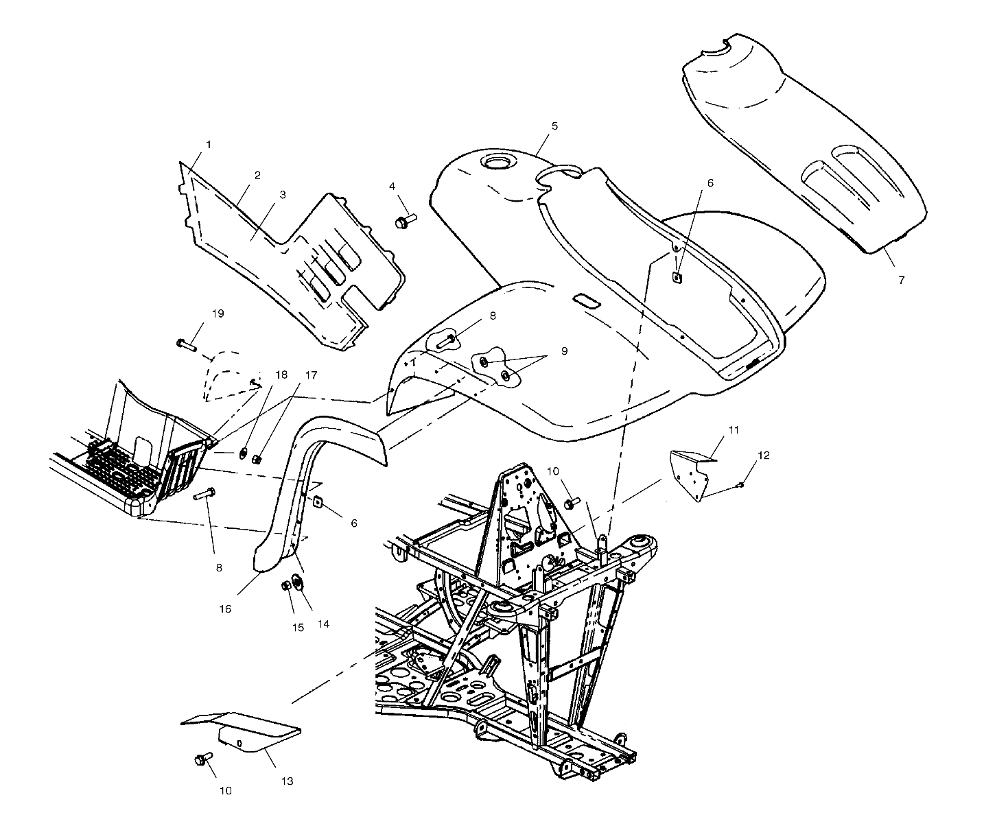 Foto diagrama Polaris que contem a peça 5432088-177