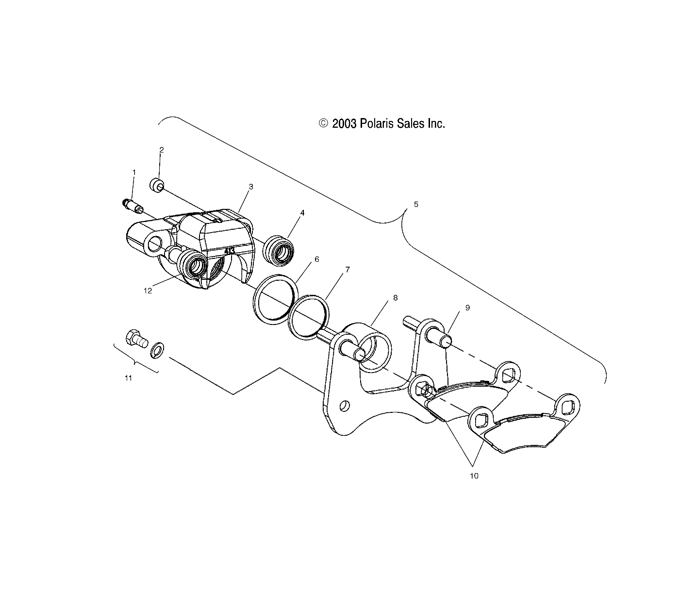 Part Number : 1910717 ASM-CALIPER BRAKE REAR 1-1/4LH