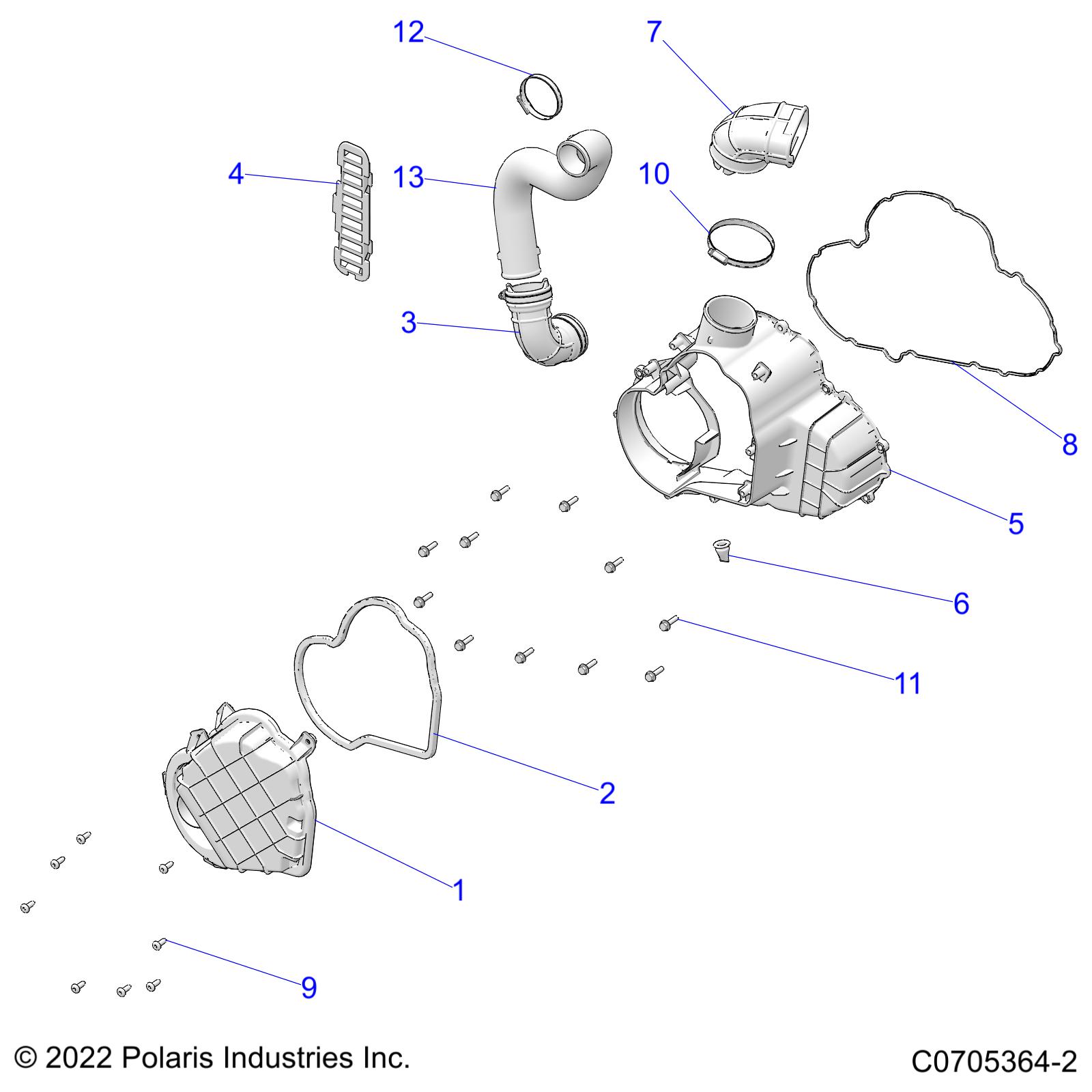 Foto diagrama Polaris que contem a peça 5458273