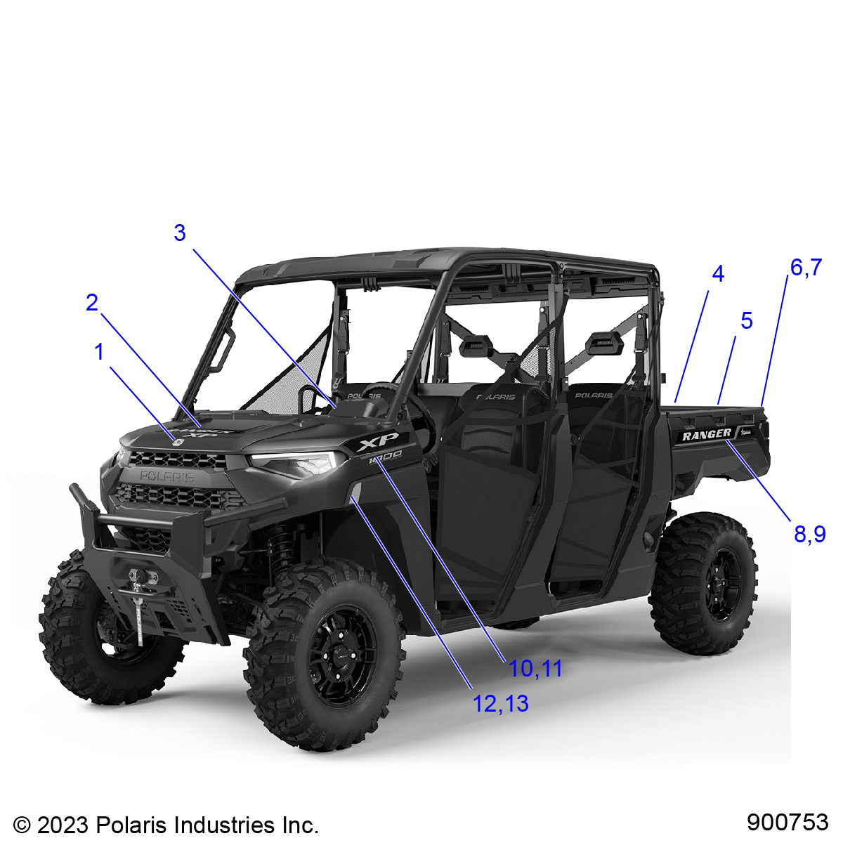 Foto diagrama Polaris que contem a peça 7198424