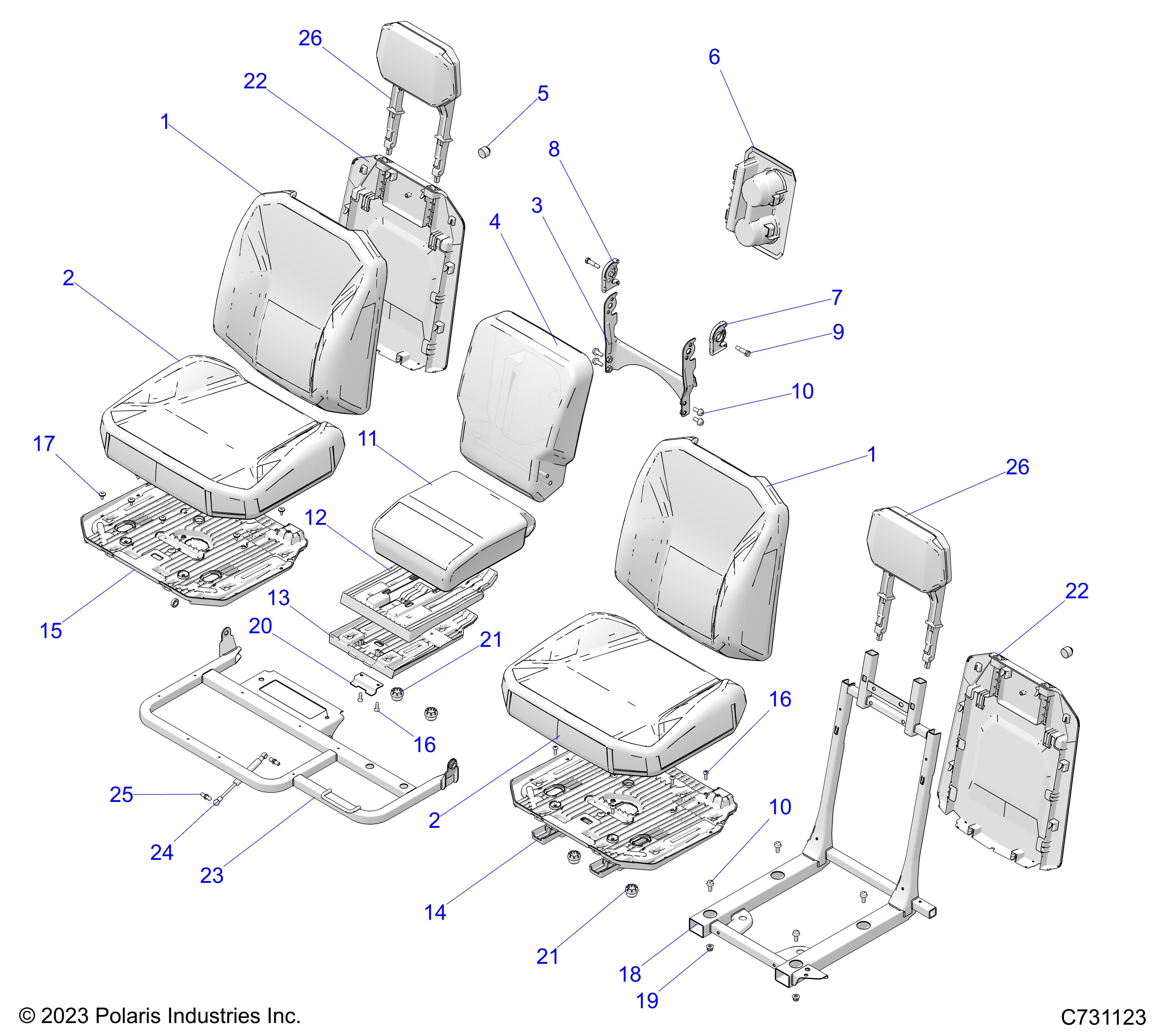 Foto diagrama Polaris que contem a peça 2693020