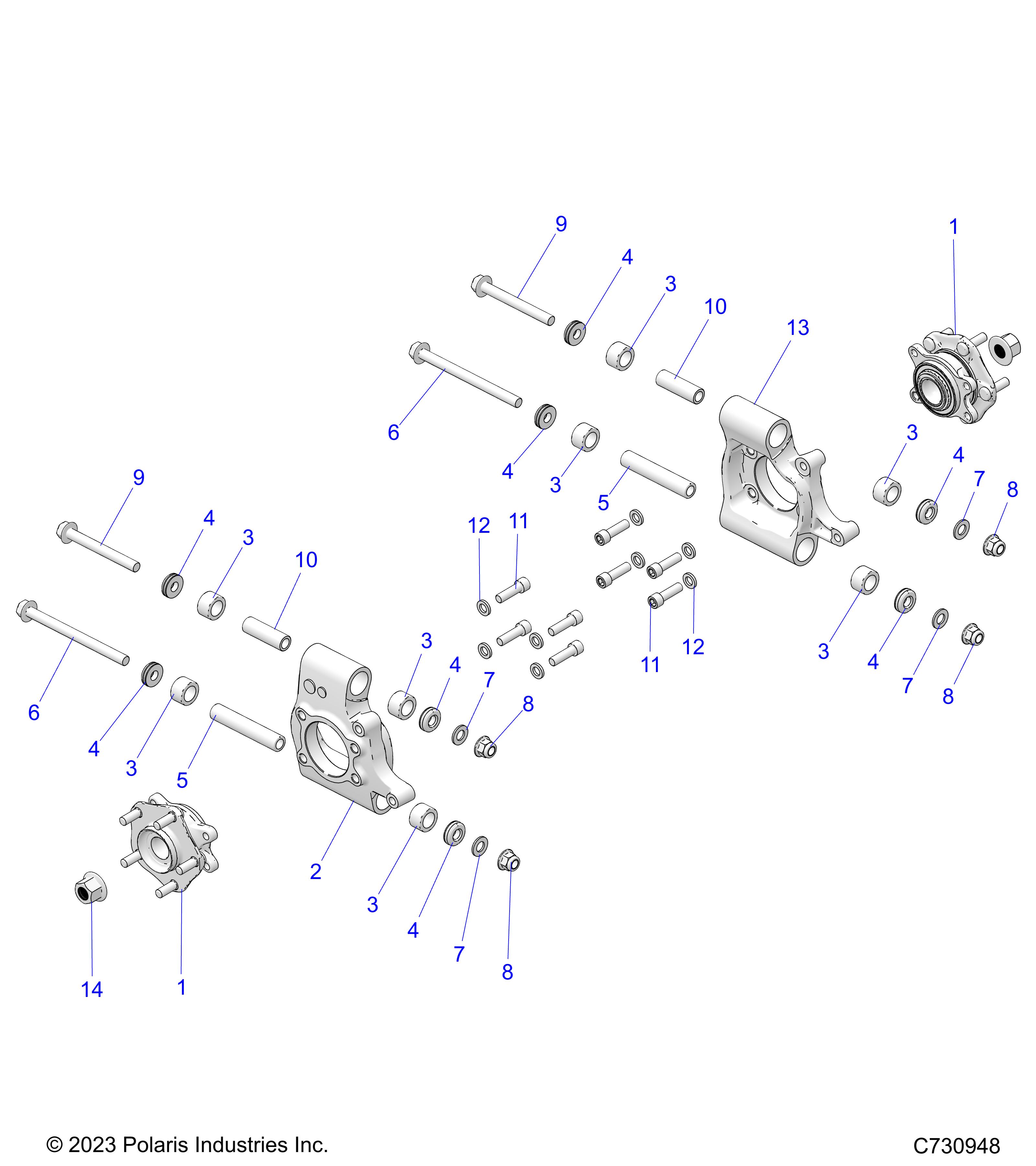 Foto diagrama Polaris que contem a peça 5418680