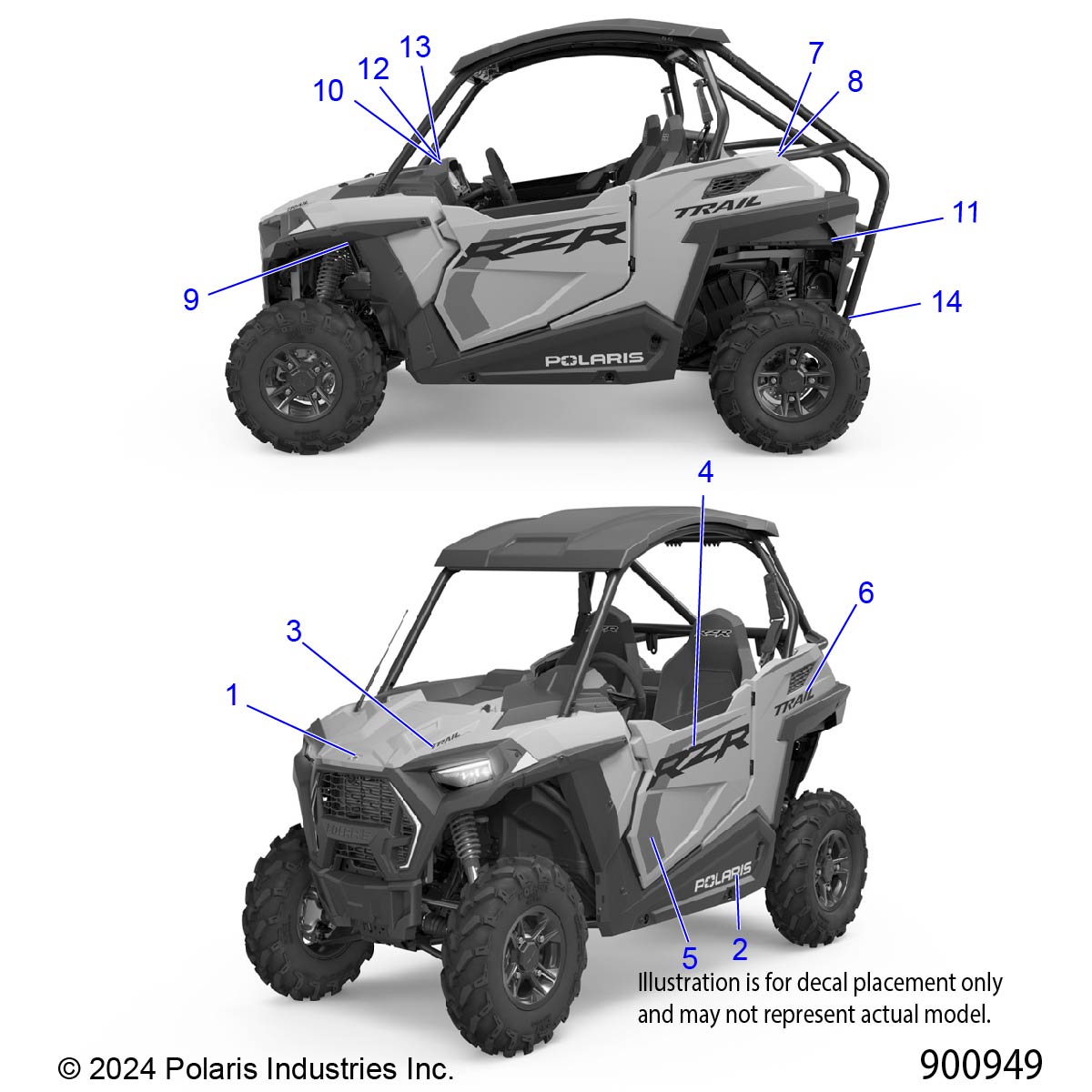 Foto diagrama Polaris que contem a peça 7201615