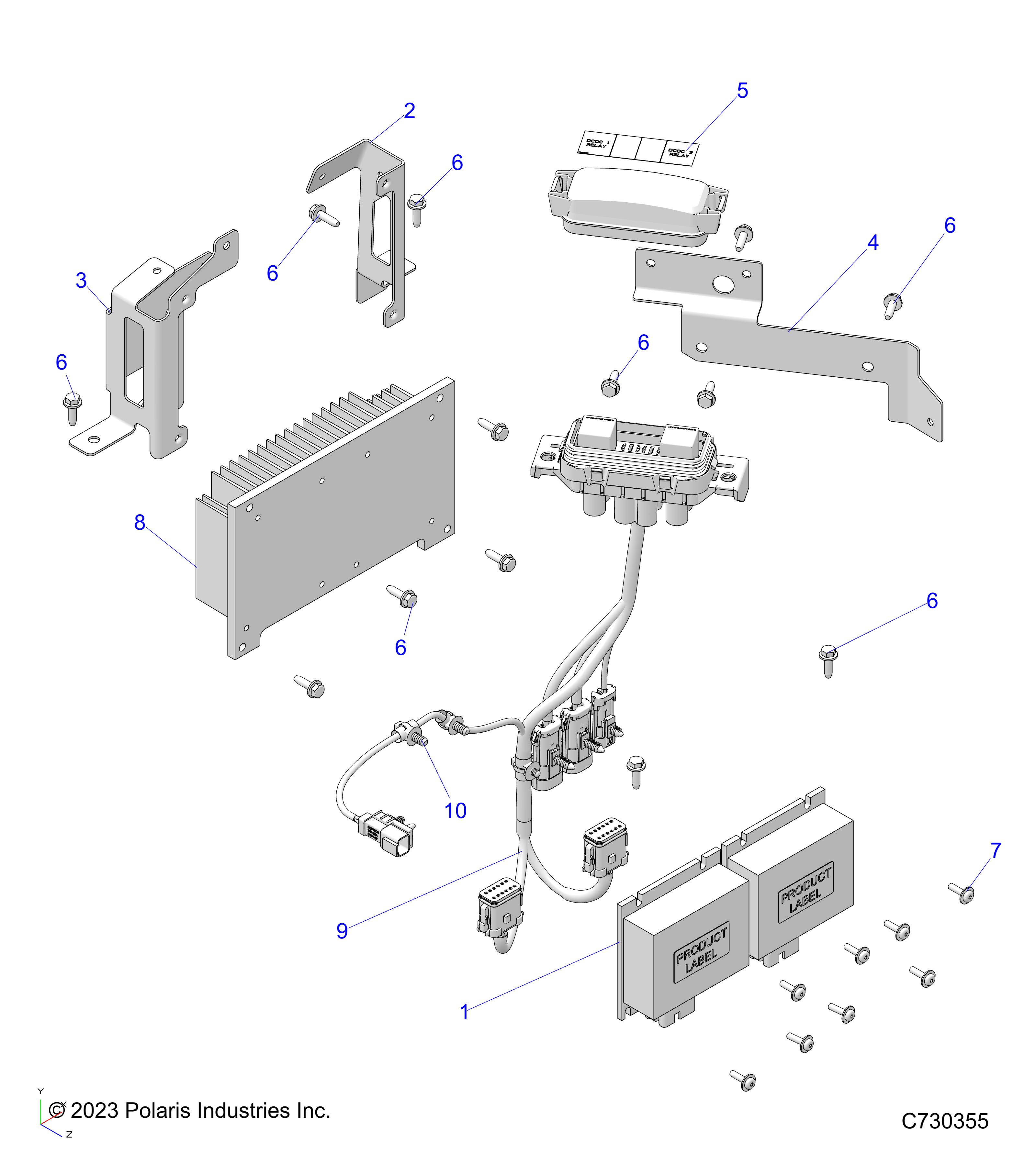 Foto diagrama Polaris que contem a peça 2212258