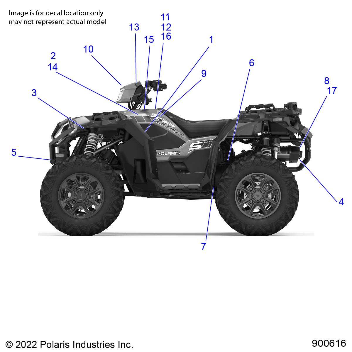 Foto diagrama Polaris que contem a peça 2211474