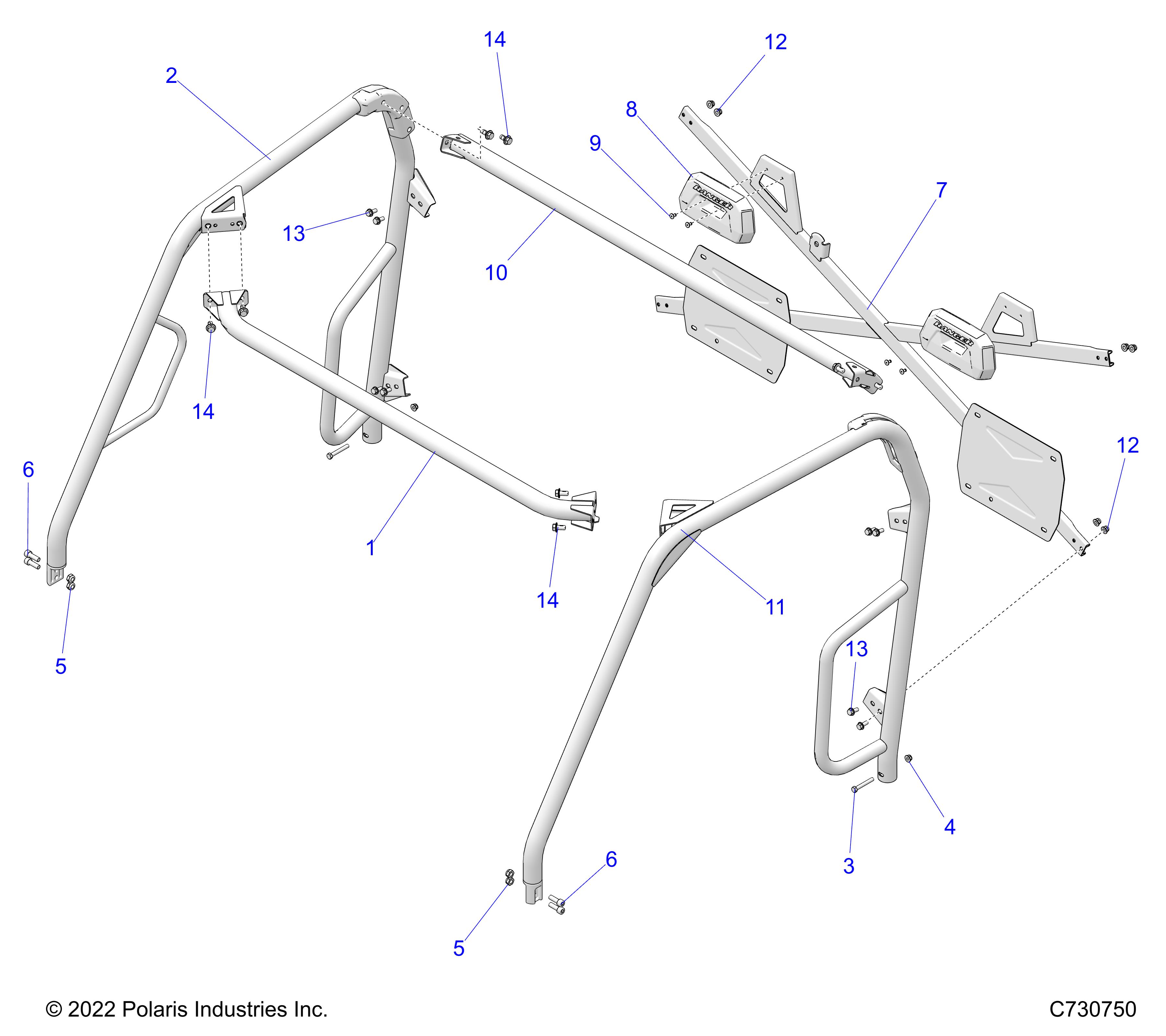 Part Number : 1019940-458 CAB FRAME WELD  CROSS  MATTE B