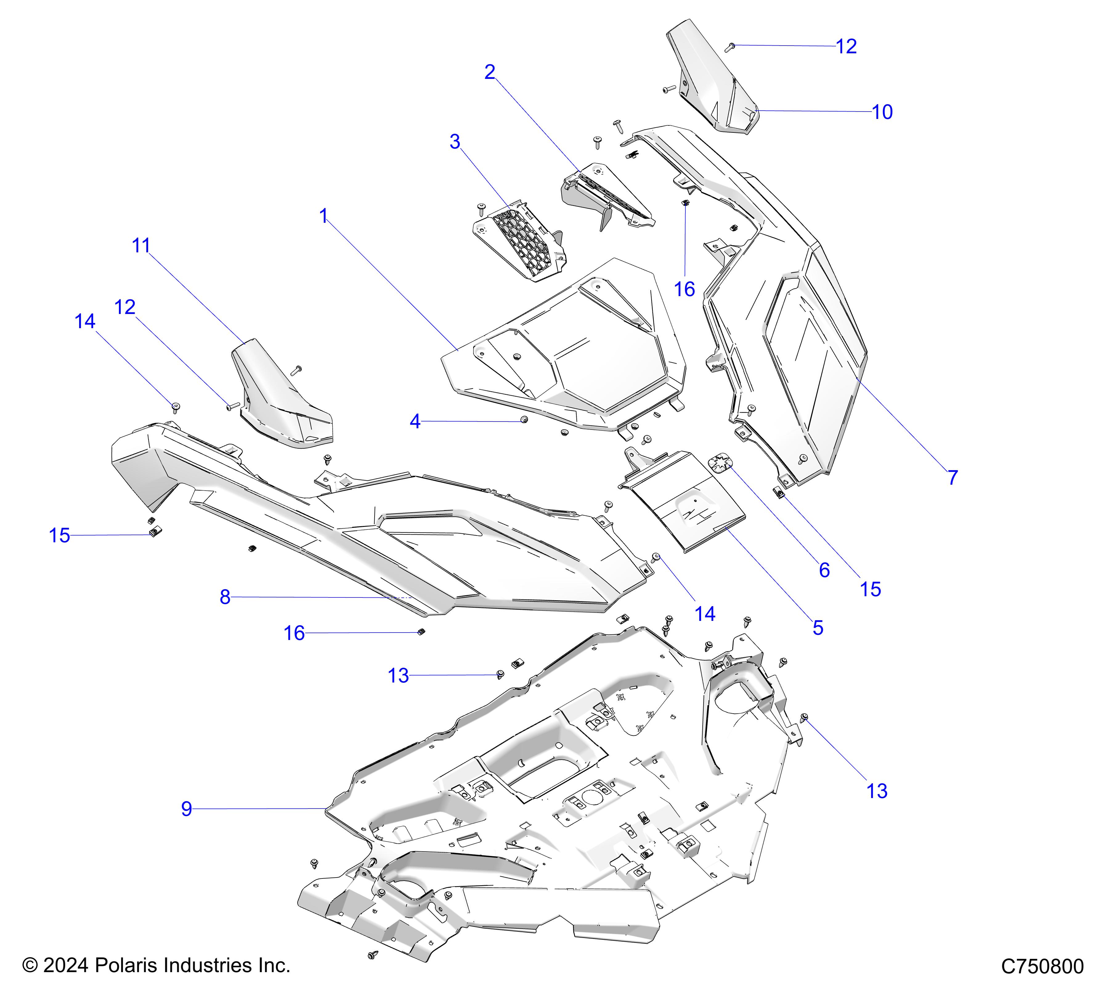 Foto diagrama Polaris que contem a peça 5459955-070