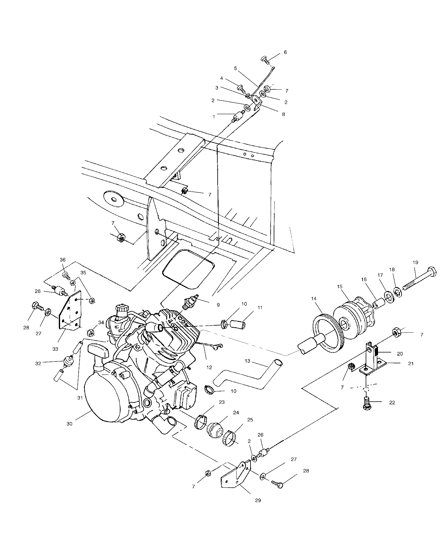 Foto diagrama Polaris que contem a peça 1040231-067