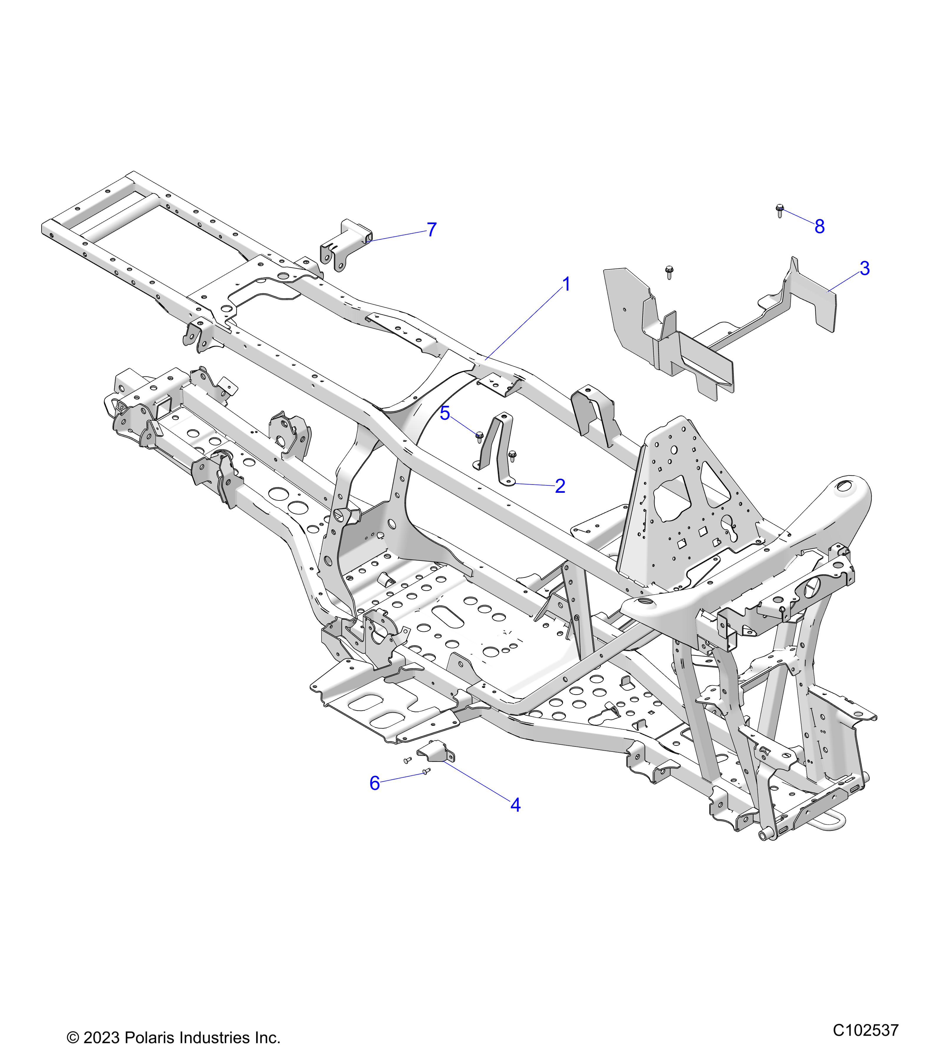 Foto diagrama Polaris que contem a peça 5274276-458