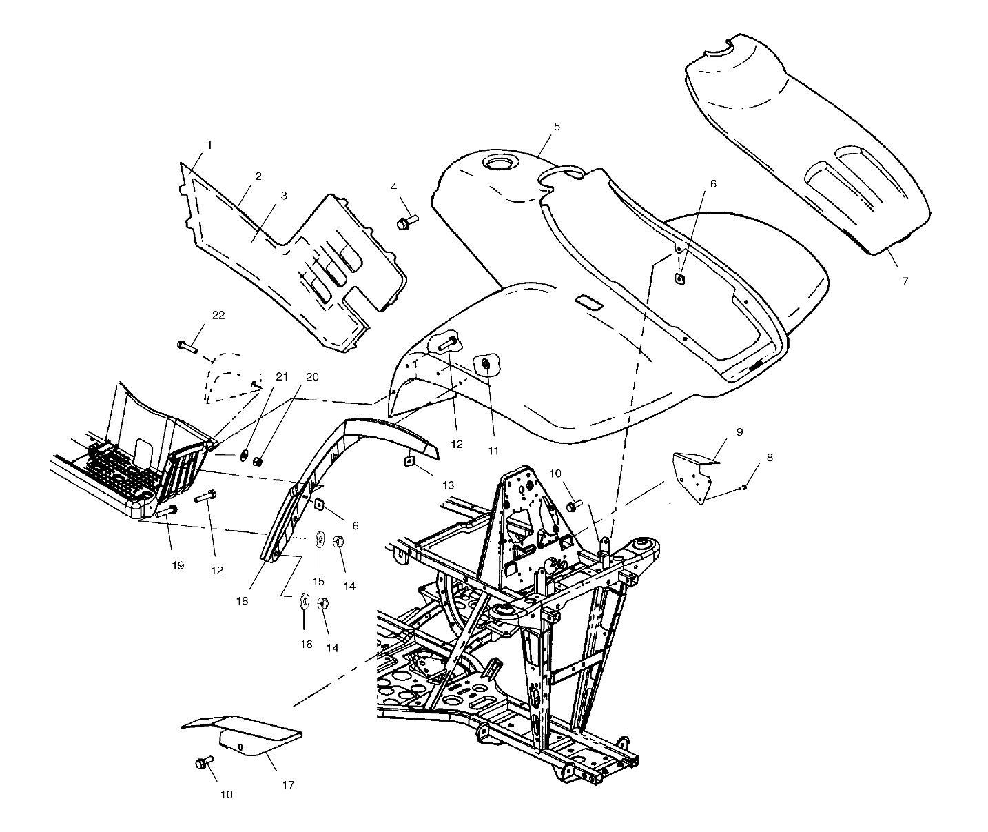 Foto diagrama Polaris que contem a peça 5433853-177