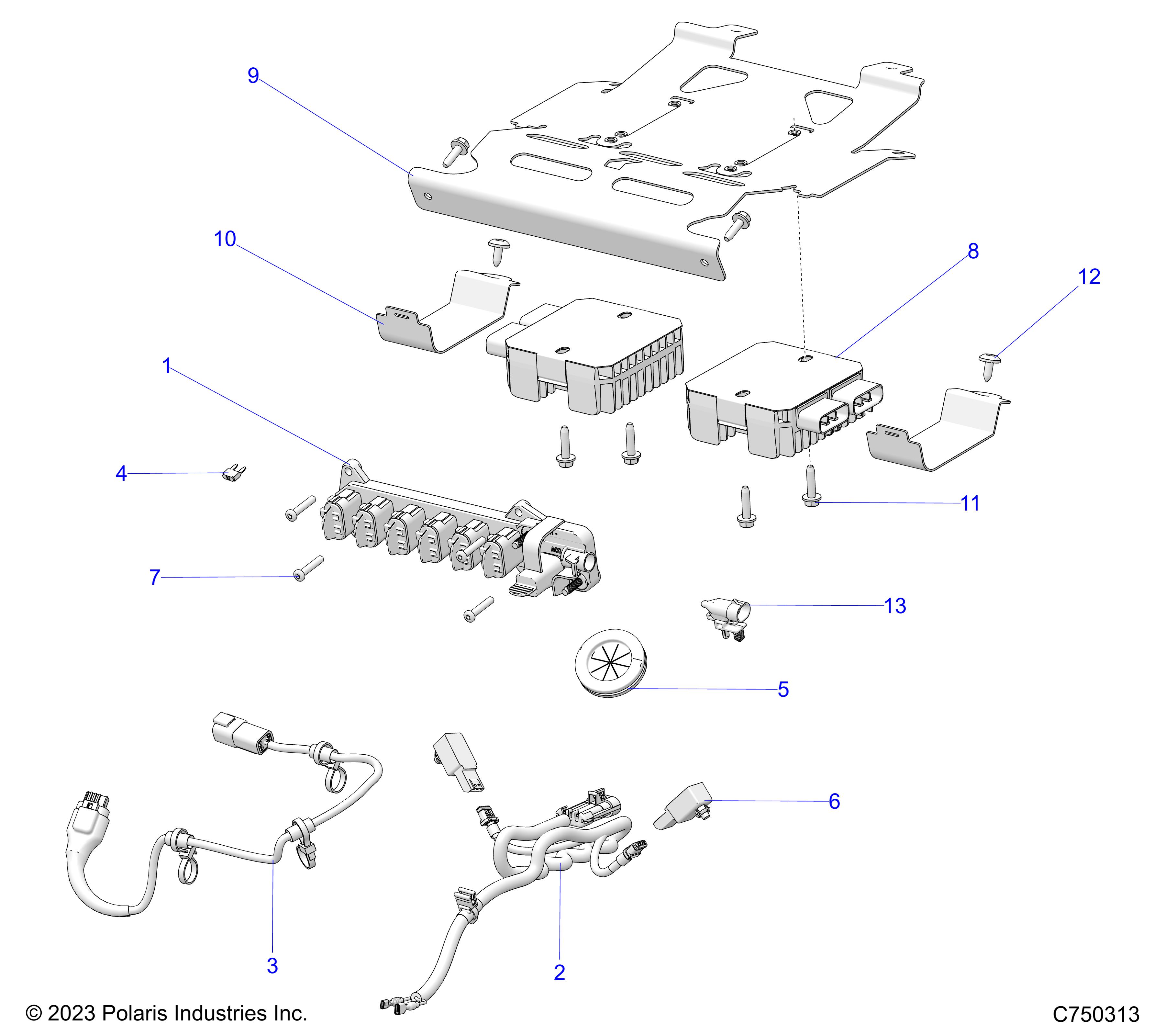 Foto diagrama Polaris que contem a peça 5274949-329