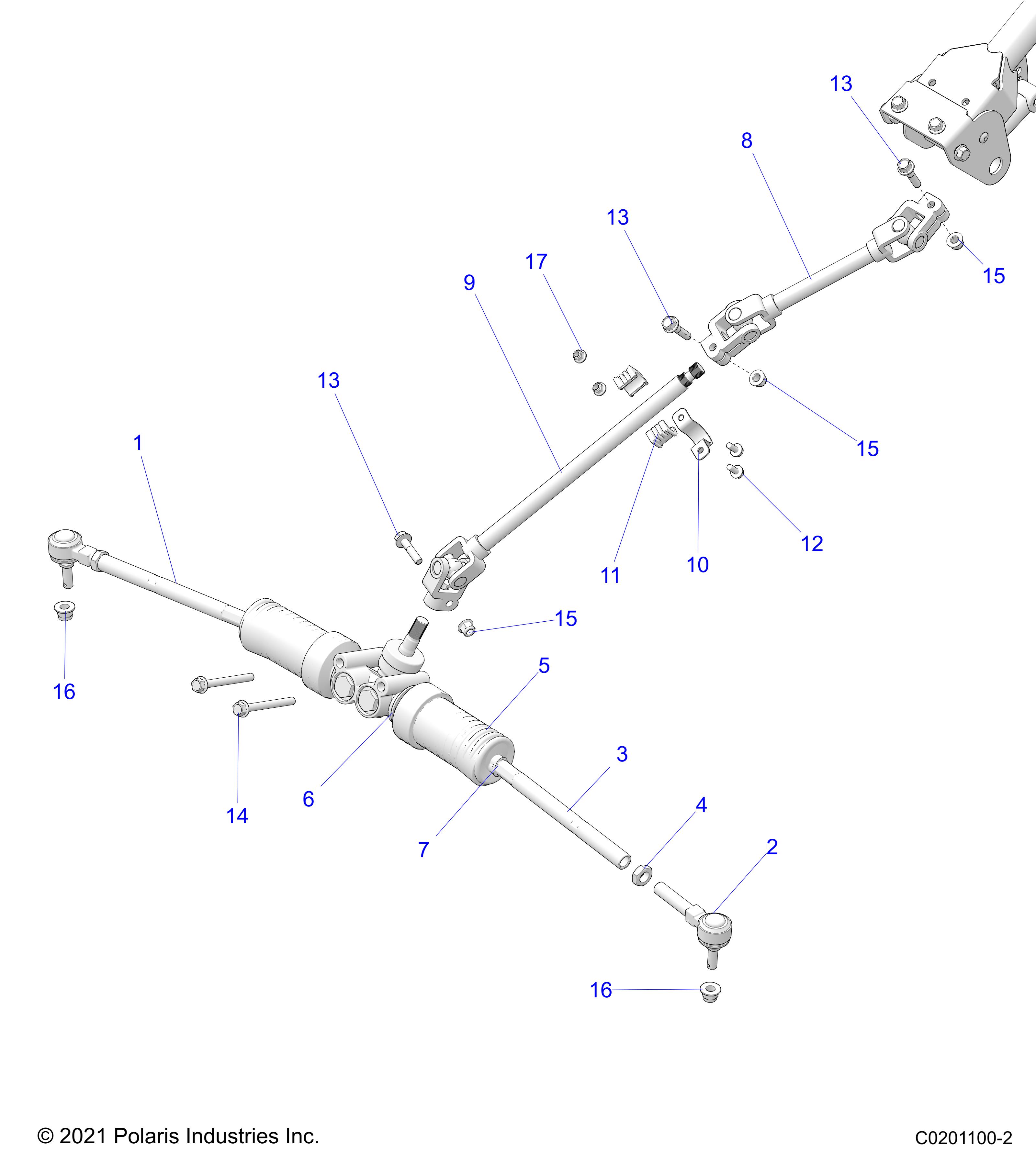 Foto diagrama Polaris que contem a peça 7082900