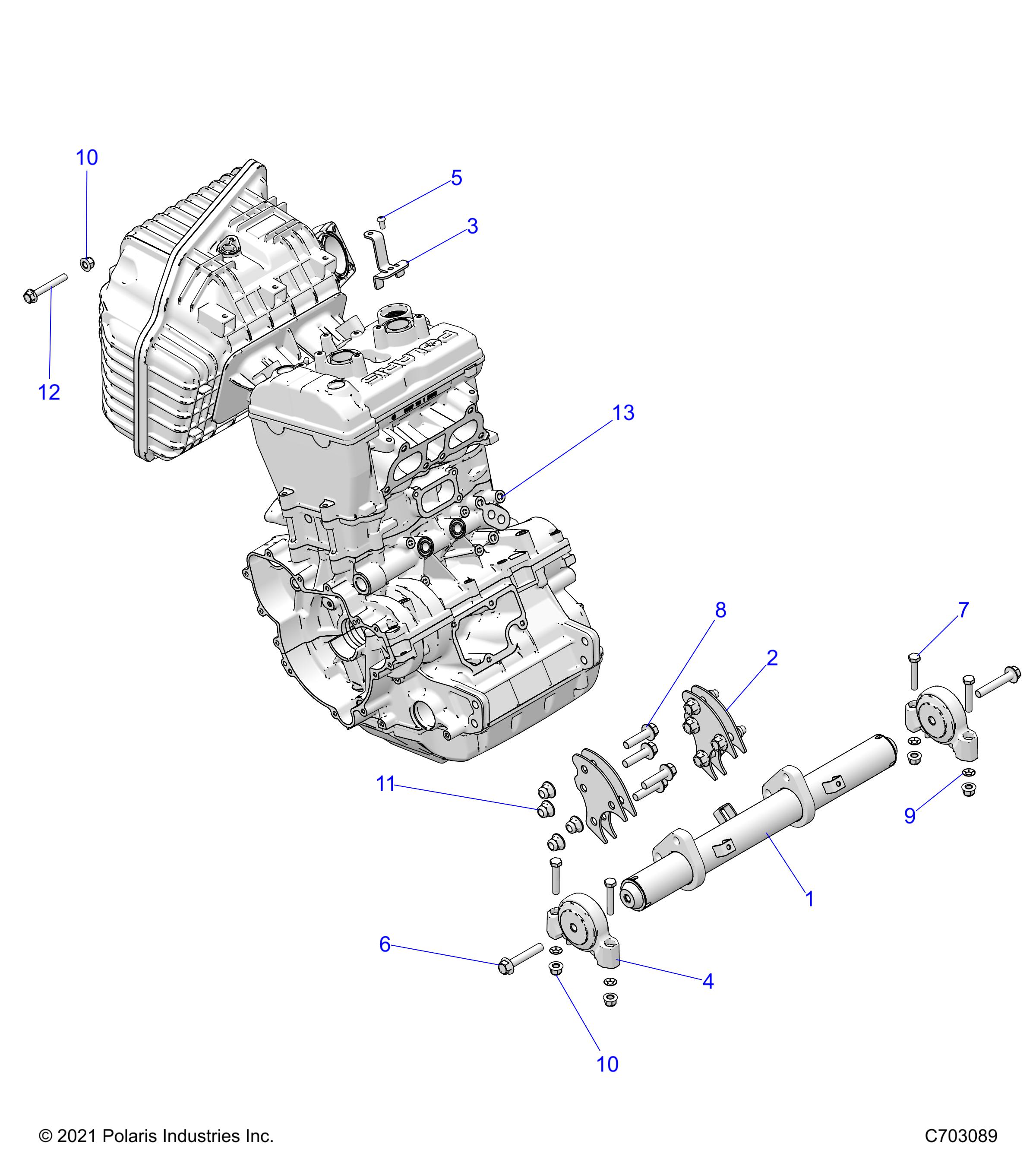 Foto diagrama Polaris que contem a peça 1027289-329