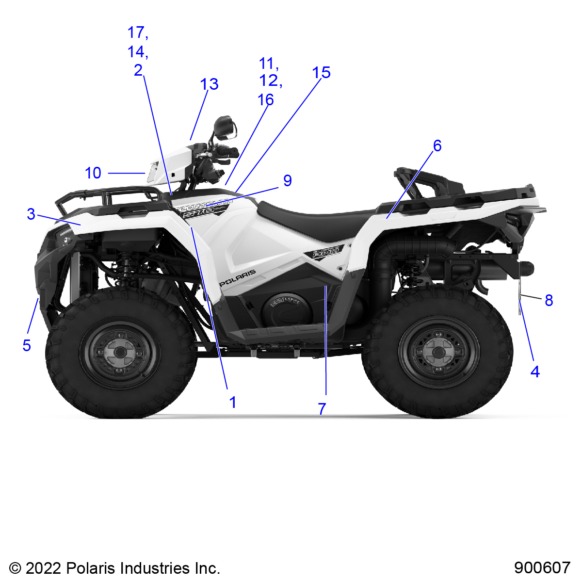 Foto diagrama Polaris que contem a peça 3150033