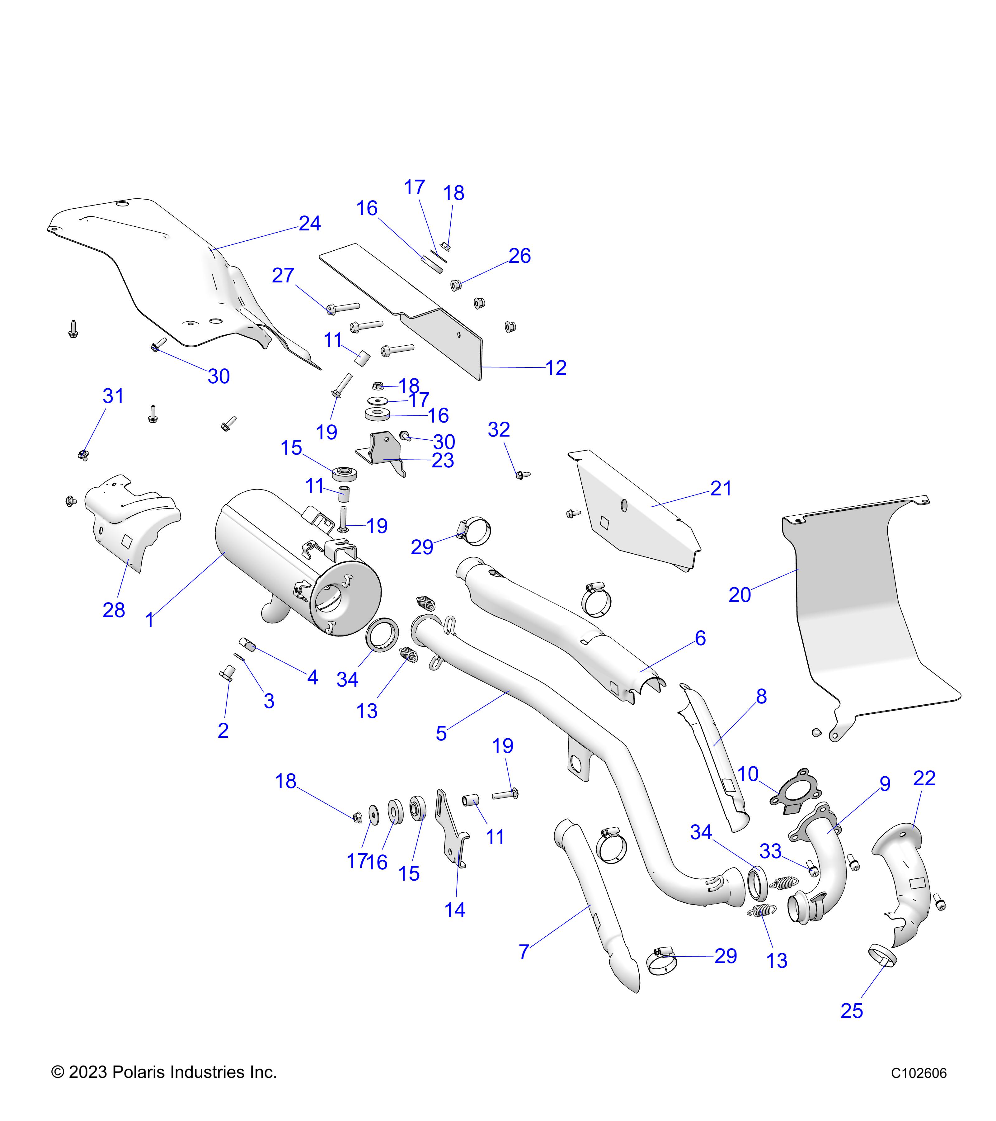 Foto diagrama Polaris que contem a peça 5273935-329