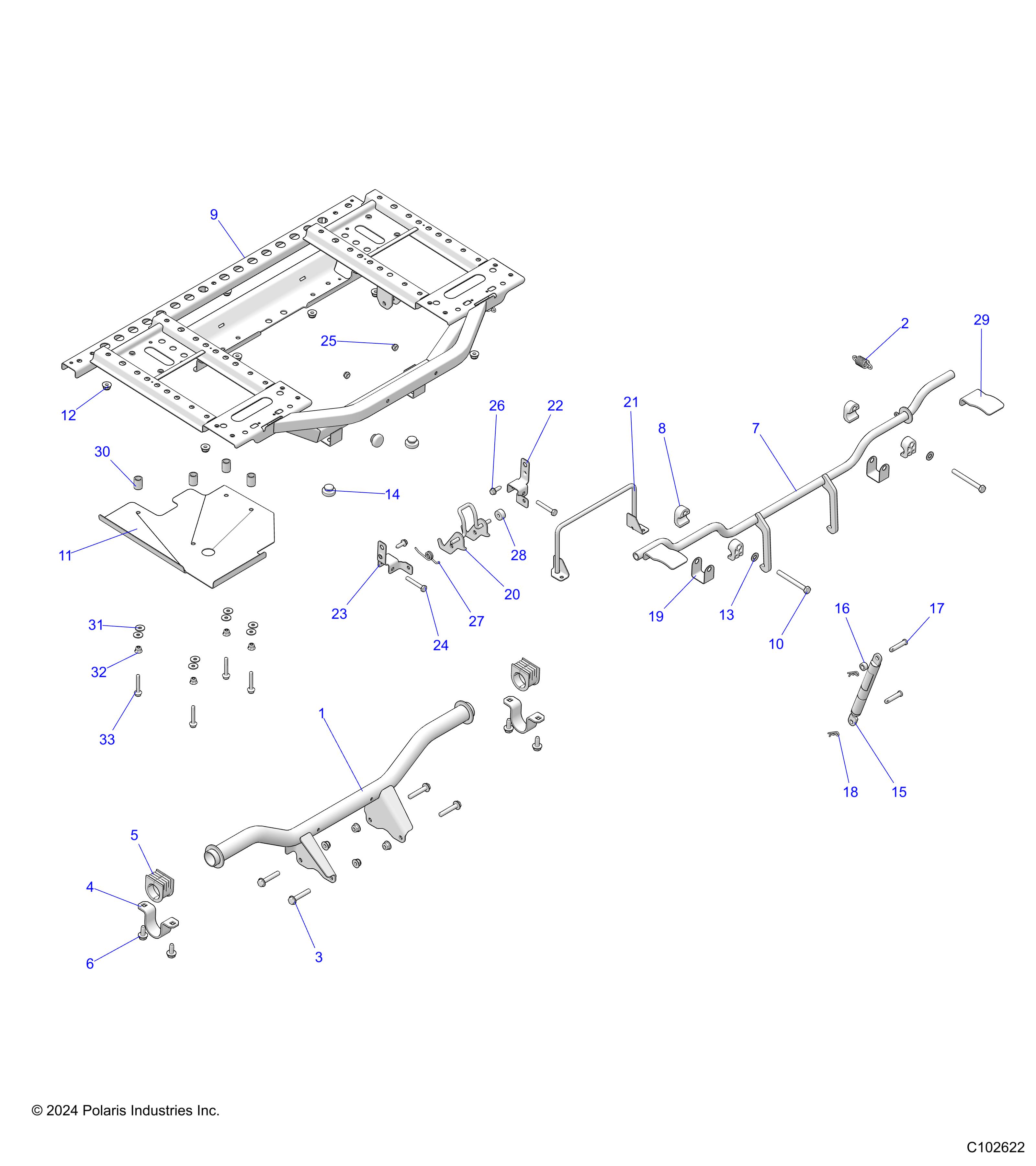 Foto diagrama Polaris que contem a peça 7521331-40