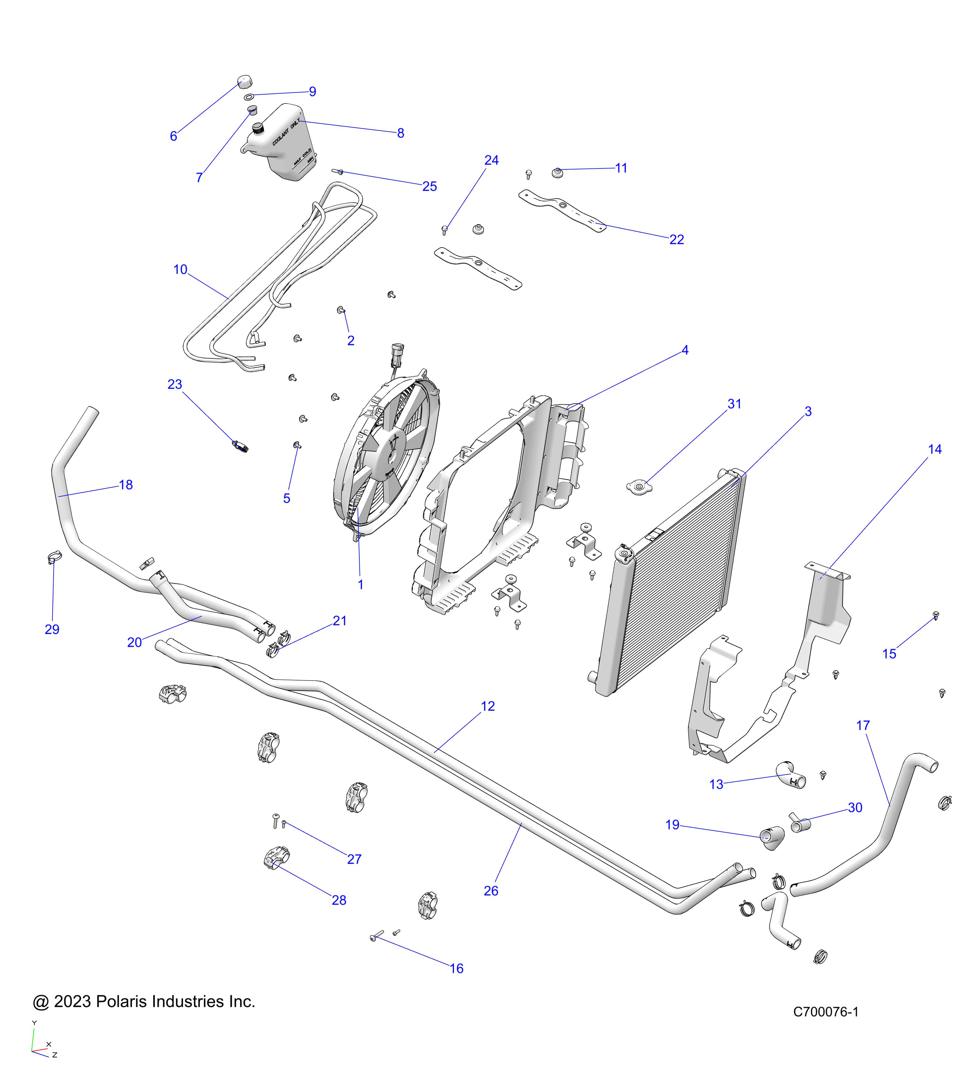 Foto diagrama Polaris que contem a peça 5459846-070