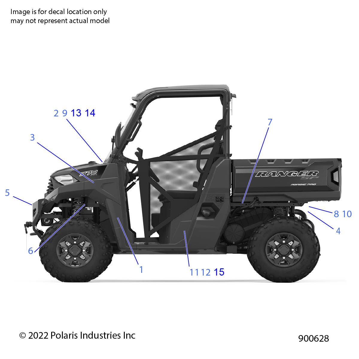 Foto diagrama Polaris que contem a peça 3150028