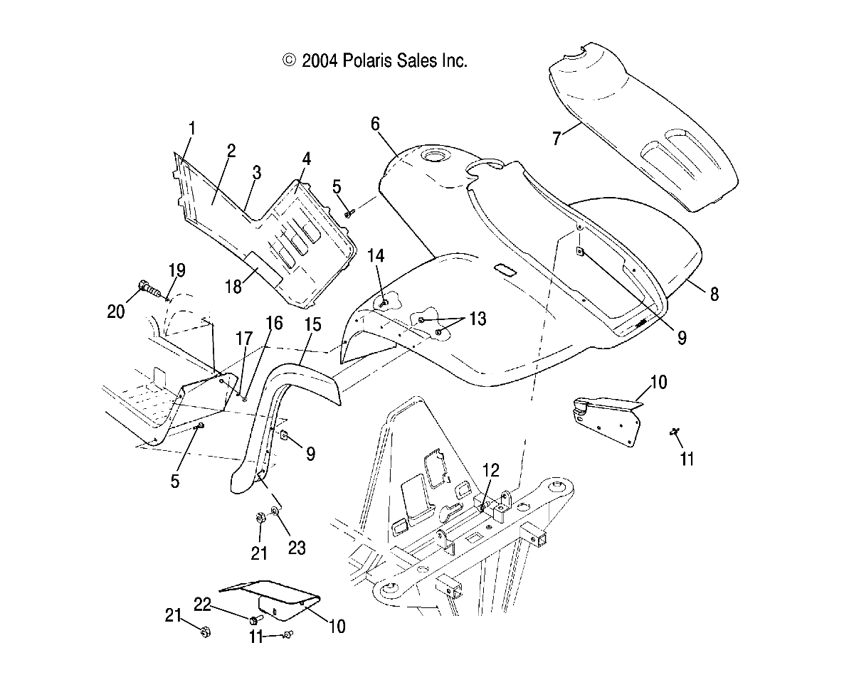 Foto diagrama Polaris que contem a peça 2632633-382