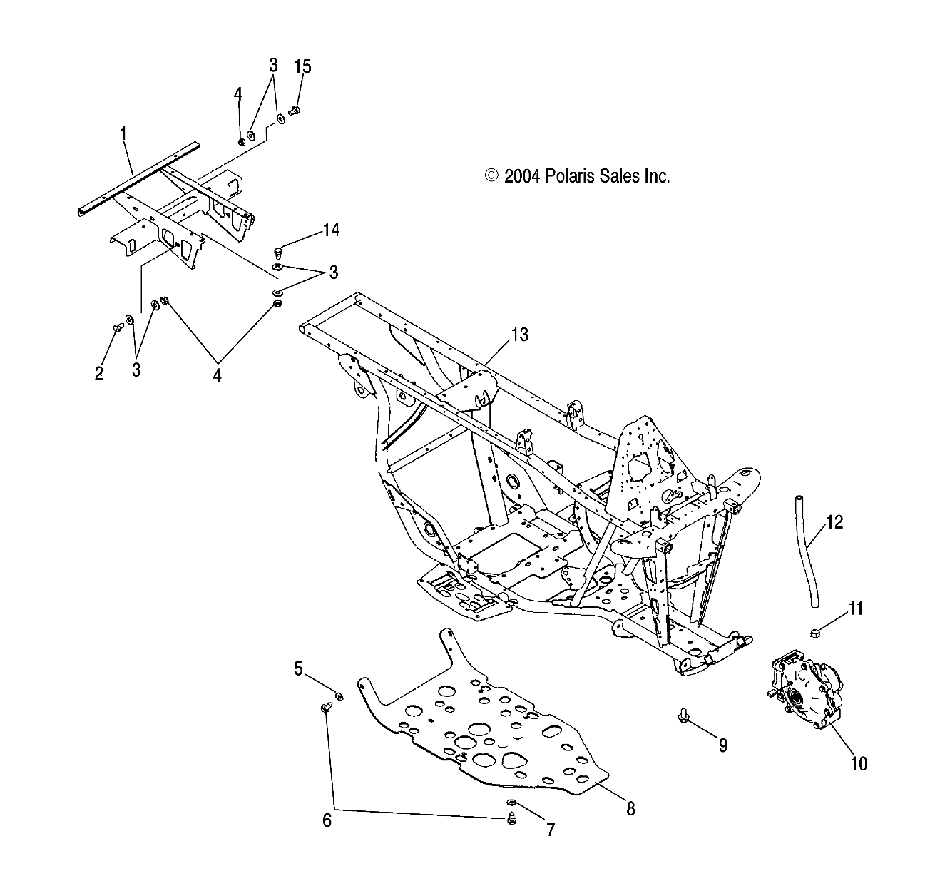 Foto diagrama Polaris que contem a peça 1013839-067