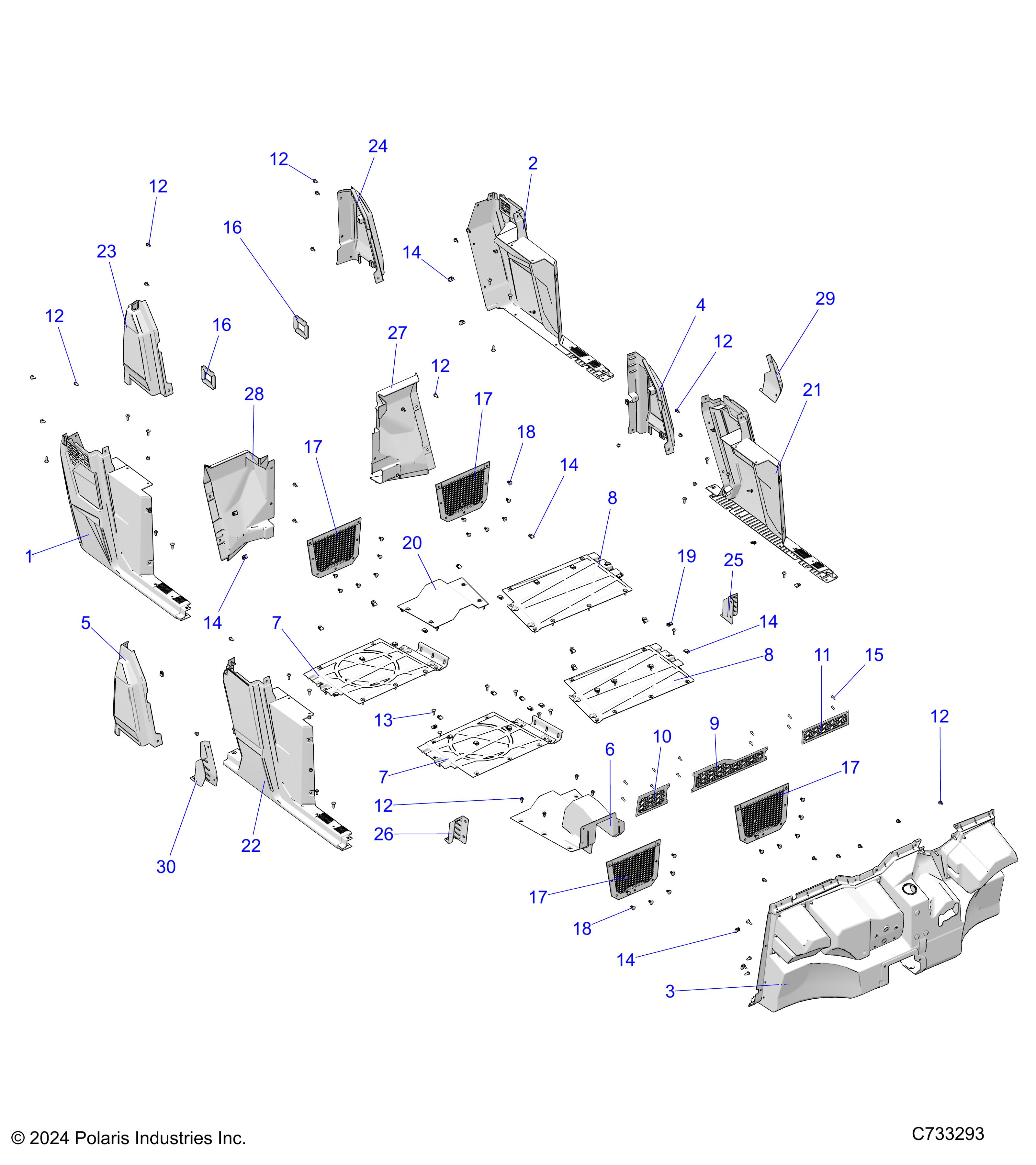 Foto diagrama Polaris que contem a peça 5418321