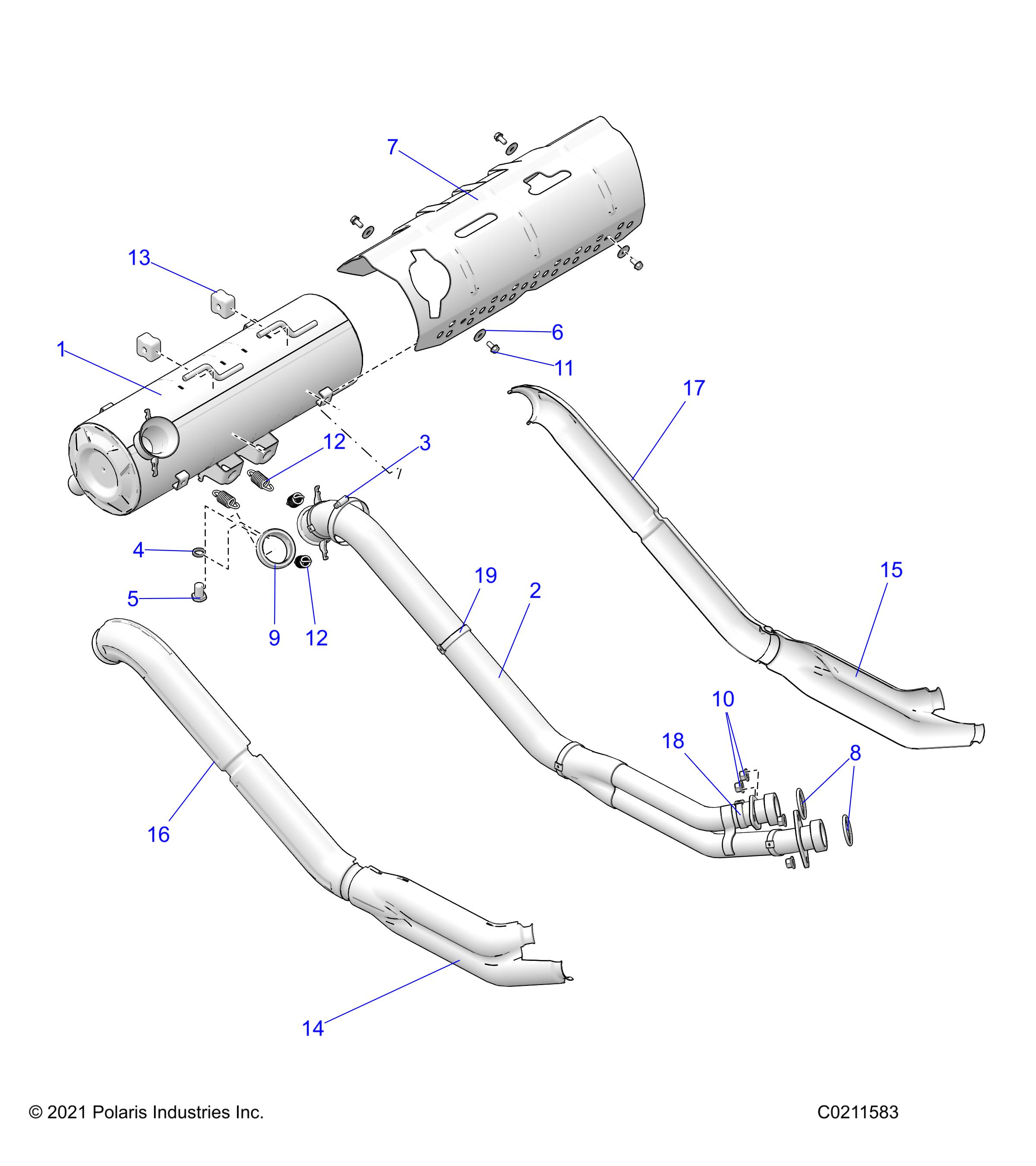 Part Number : 1263070 EXHAUST PIPE ASSEMBLY
