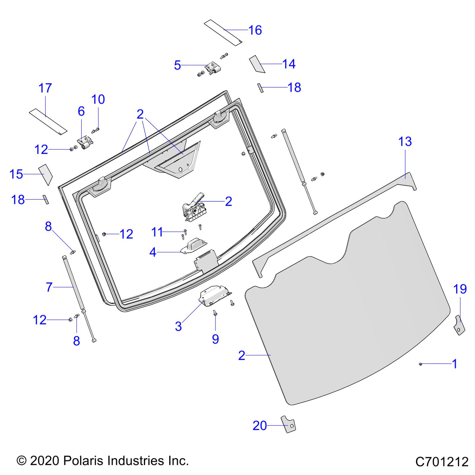 Foto diagrama Polaris que contem a peça 2637604