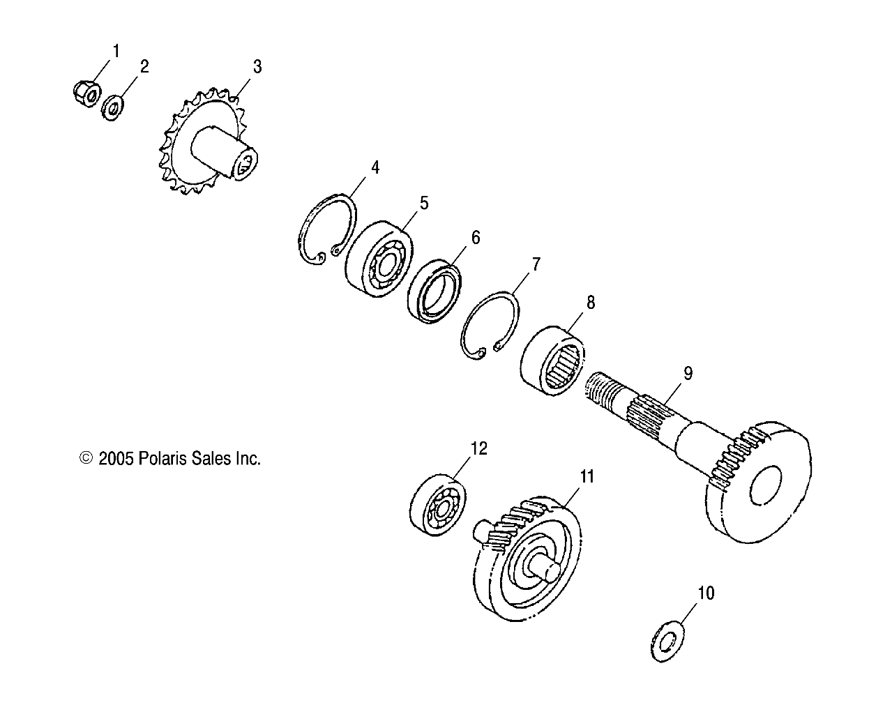 Part Number : 0450253 AXLE-MAIN 23420-117-000