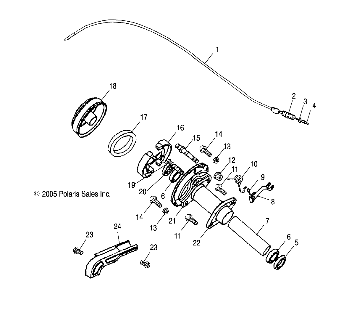 Part Number : 0450435 SPRING-CABLE REAR BRAKE