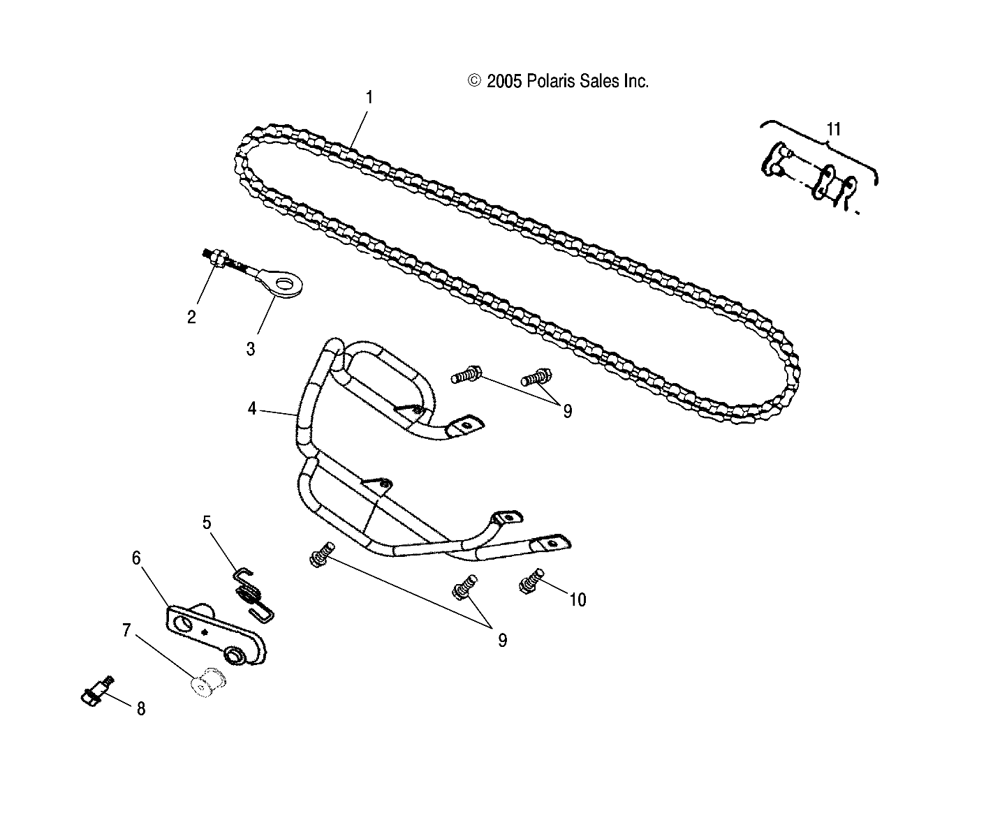 Part Number : 0452954 CHAIN TENSIONER ASSEMBLY