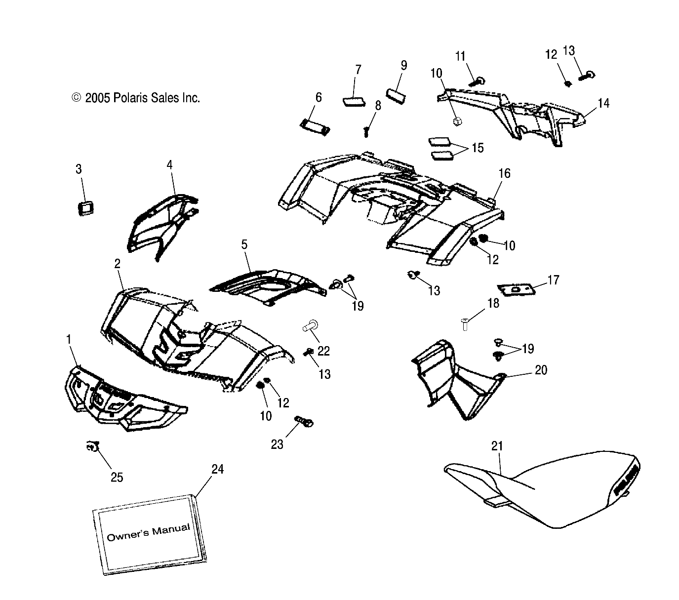 Foto diagrama Polaris que contem a peça 0453059-400