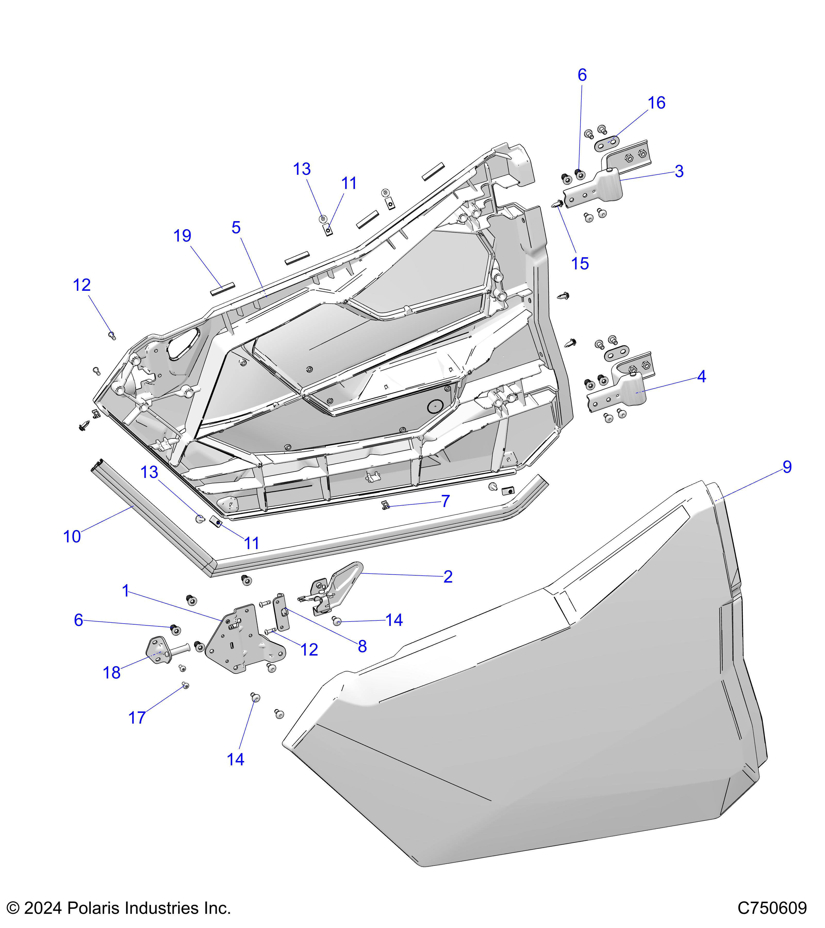 Foto diagrama Polaris que contem a peça 7548153