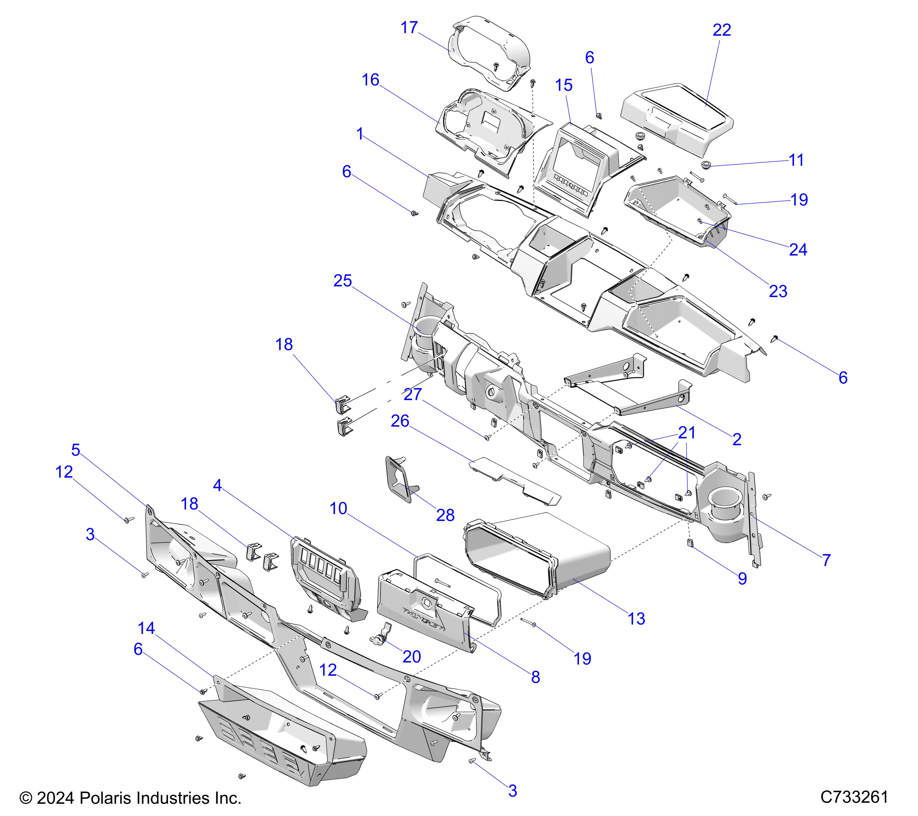 Foto diagrama Polaris que contem a peça 5464995-070