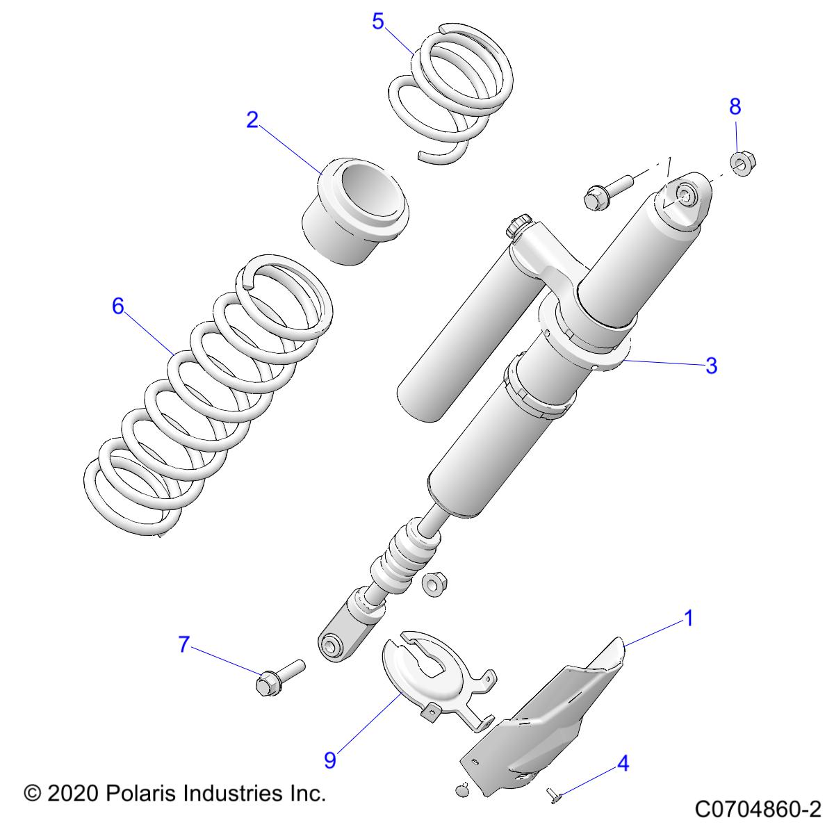 Foto diagrama Polaris que contem a peça 7045650-795