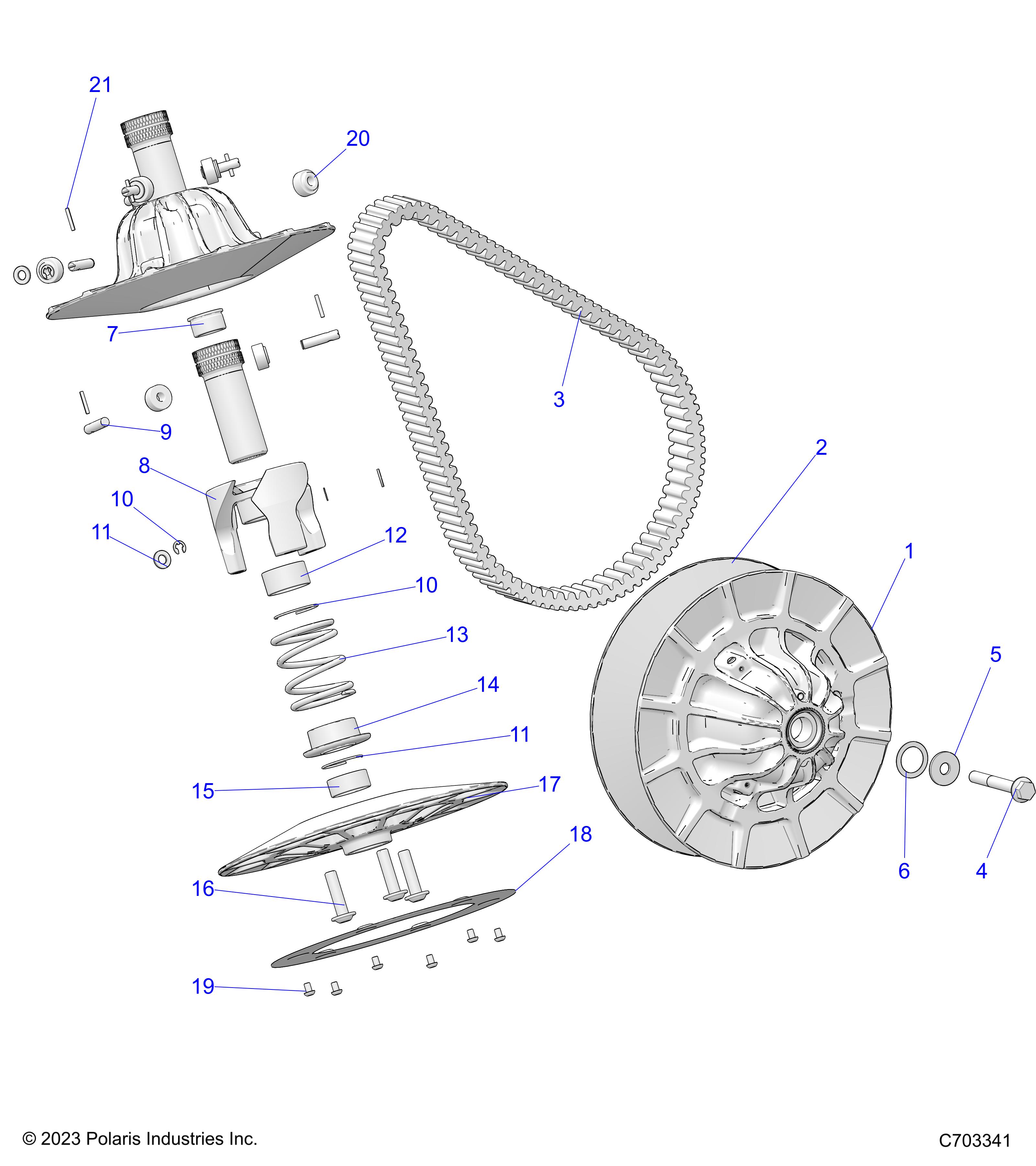 Foto diagrama Polaris que contem a peça 7046030