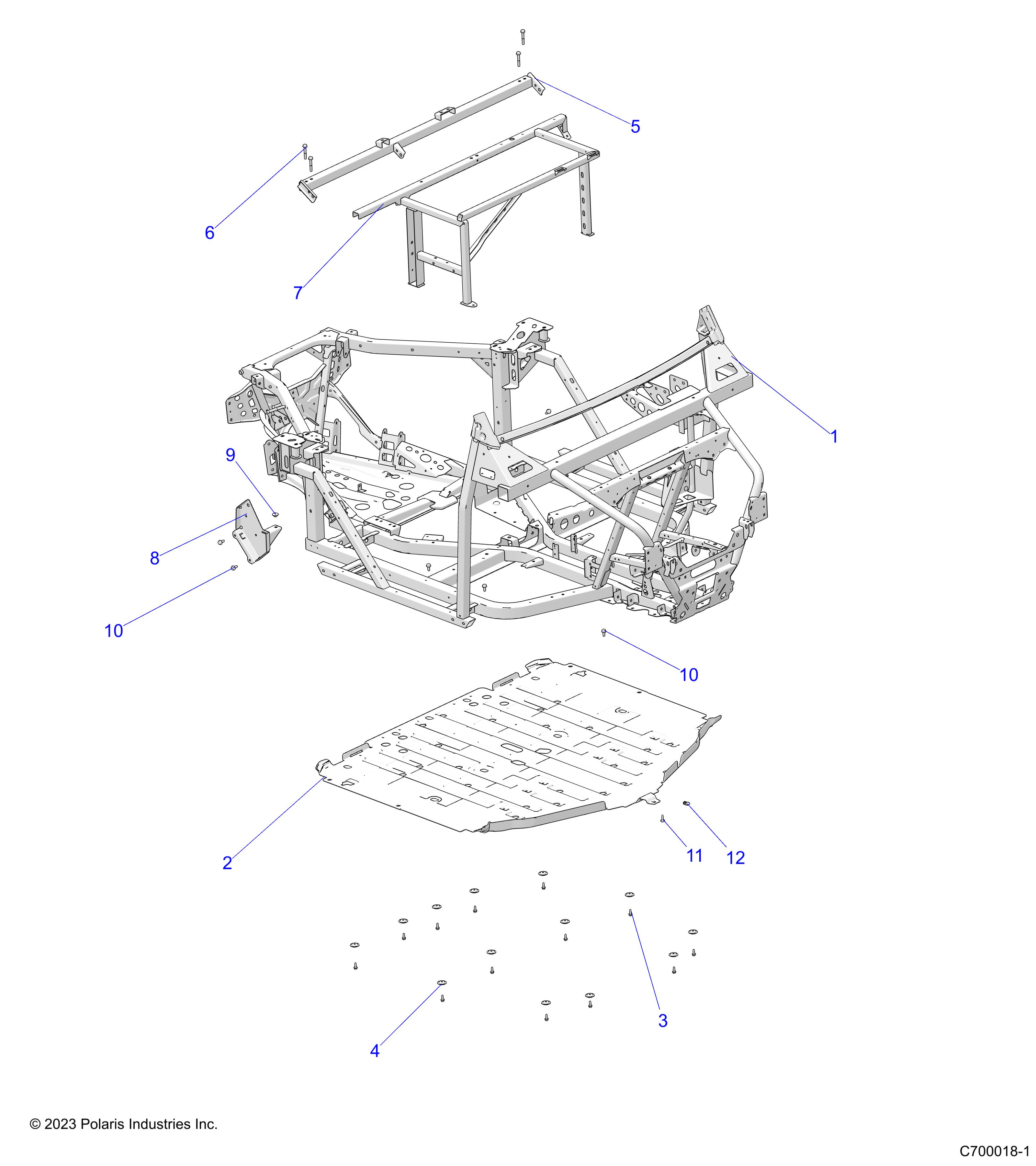 Foto diagrama Polaris que contem a peça 2212428