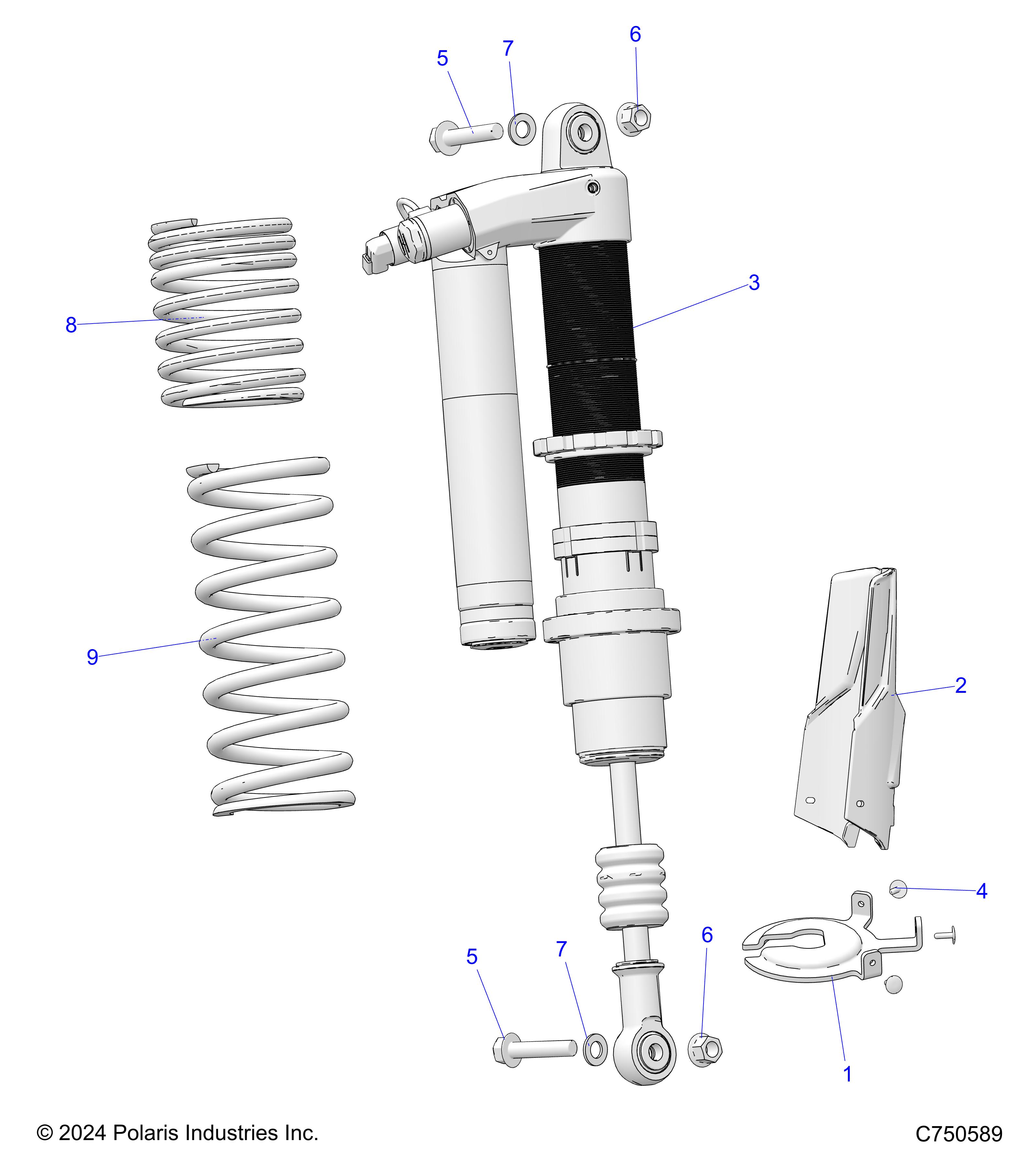 Foto diagrama Polaris que contem a peça 7045621-293