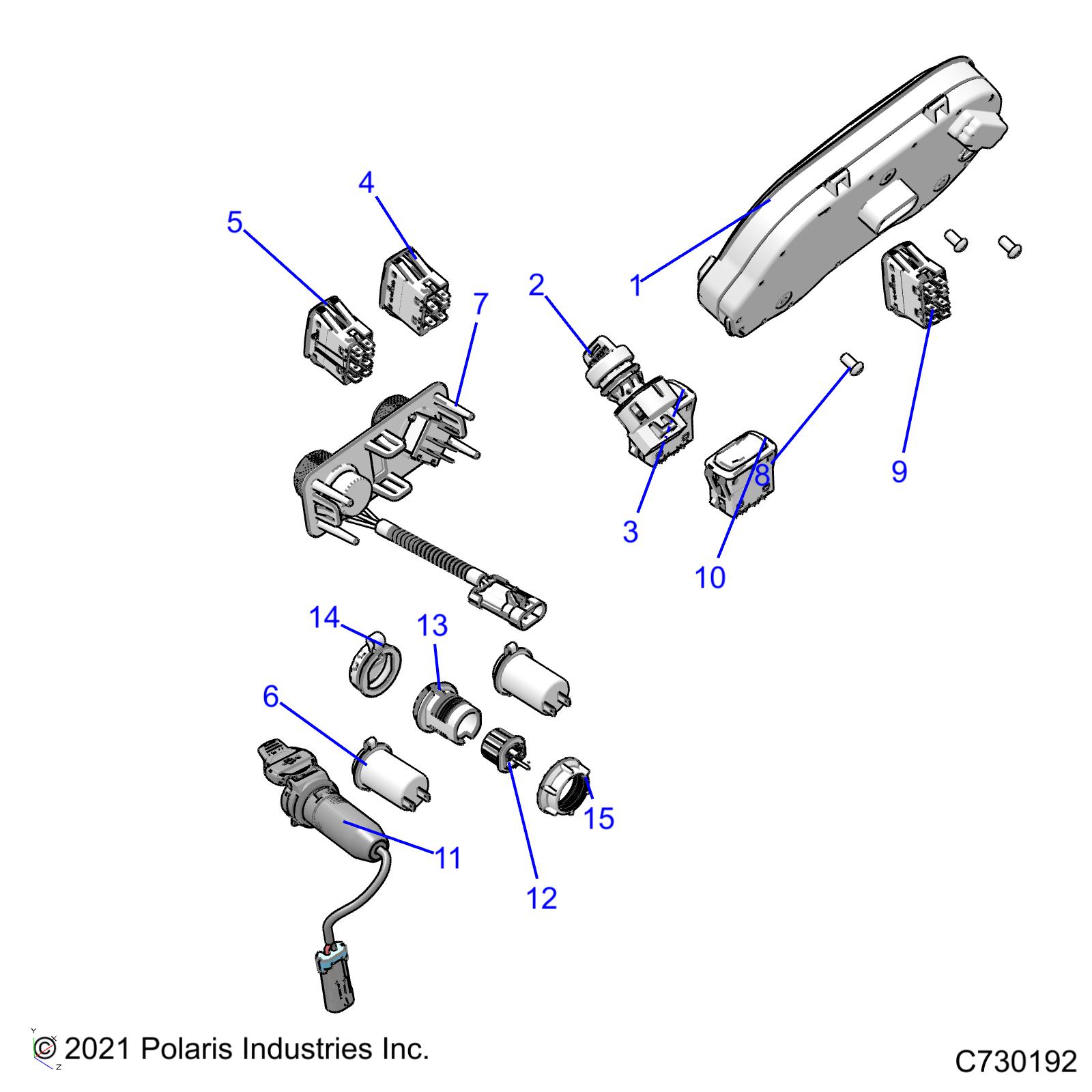 Foto diagrama Polaris que contem a peça 3286915