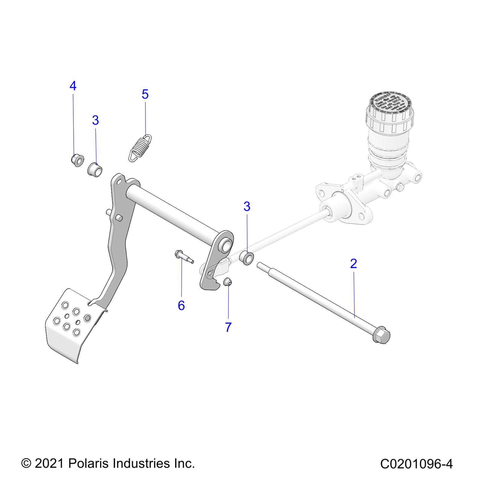 Part Number : 7521280 PIVOT-SHAFT PEDAL BRK M8 8.8