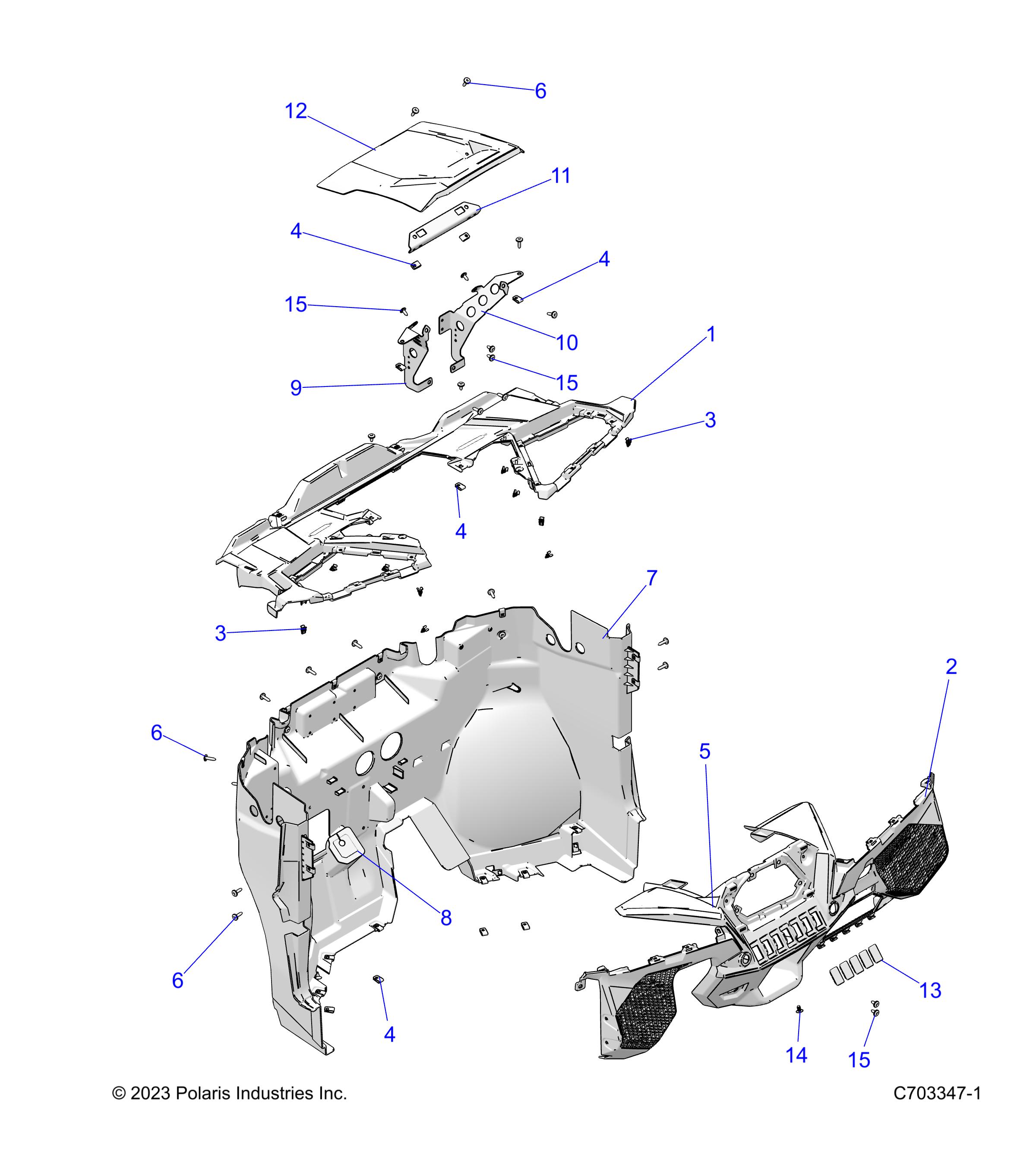 Foto diagrama Polaris que contem a peça 5456561-070