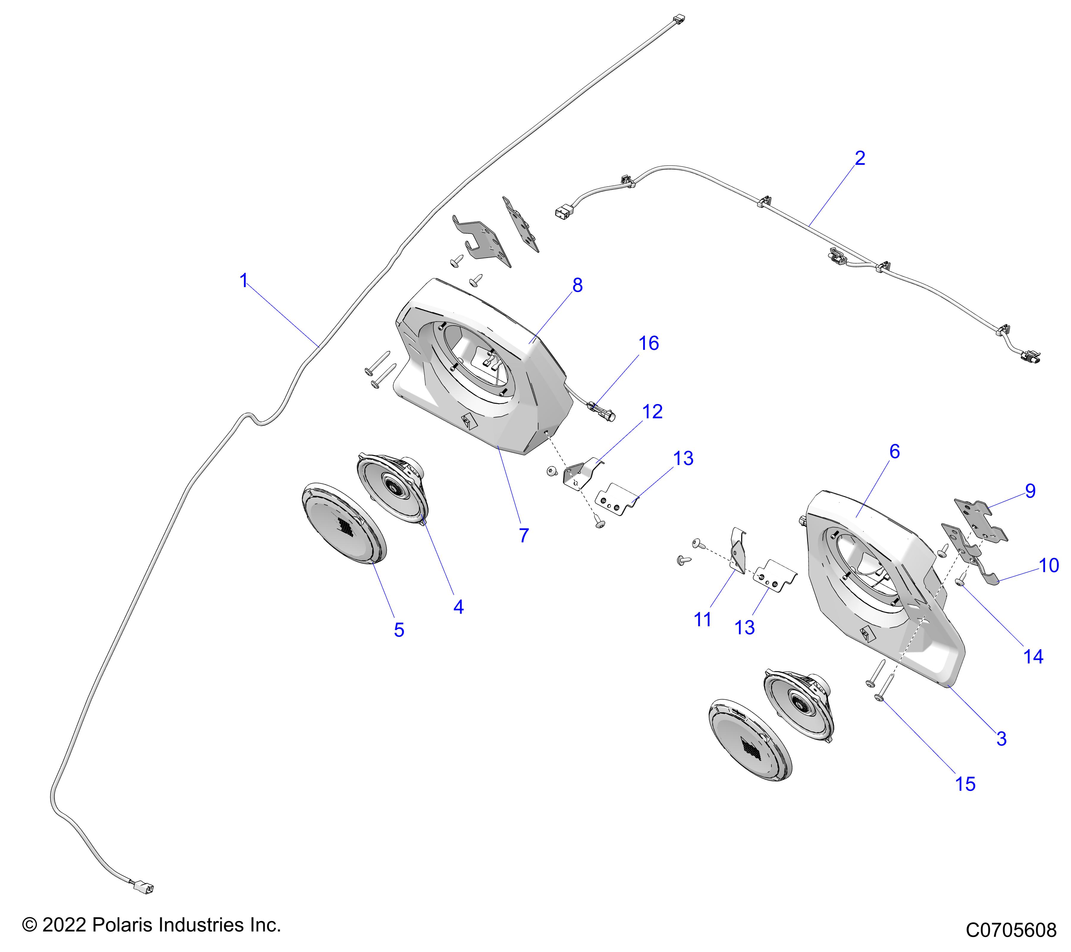 Part Number : 2415216 HARNESS-AUDIO REAR Y