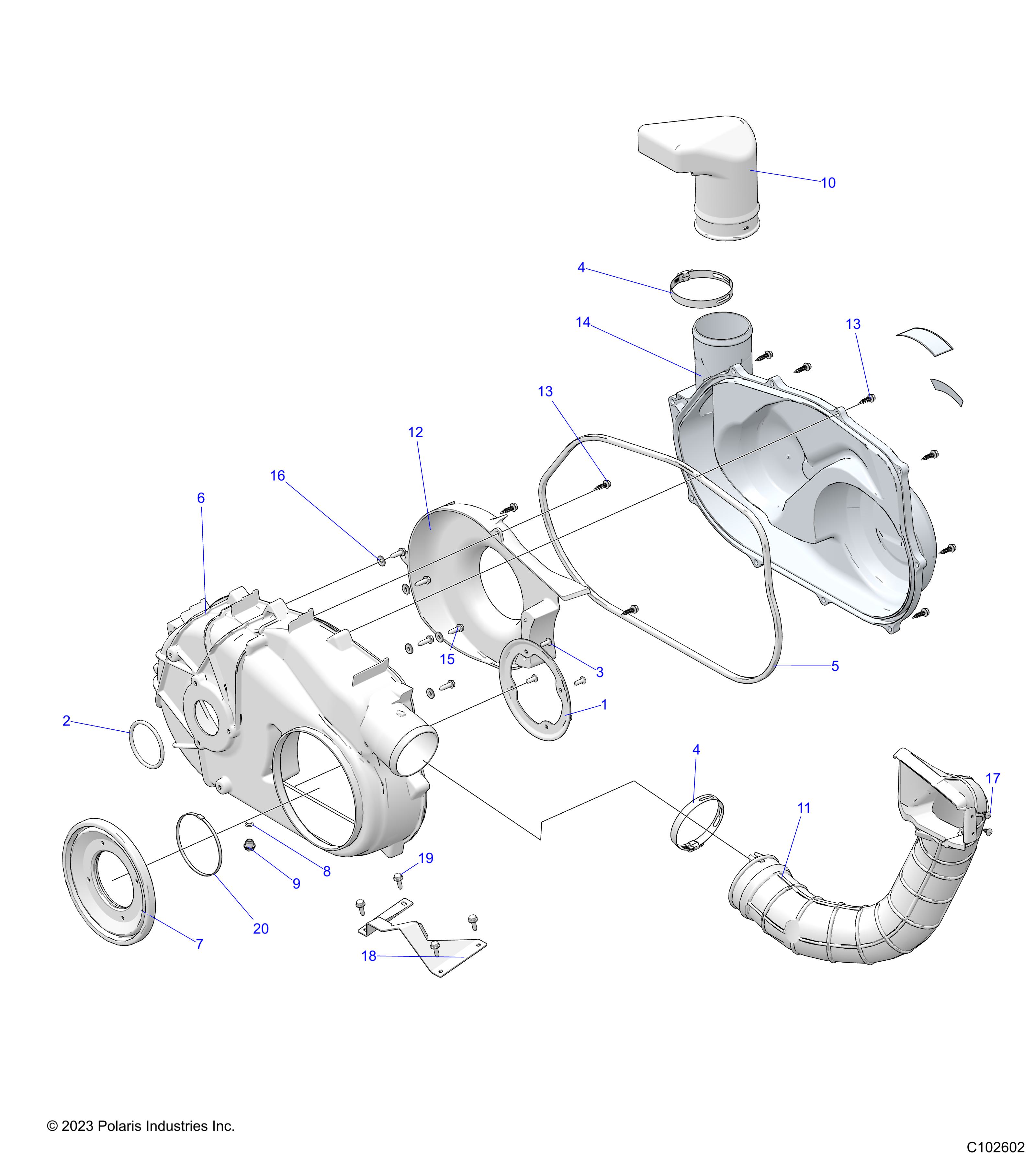 Foto diagrama Polaris que contem a peça 5273294-329