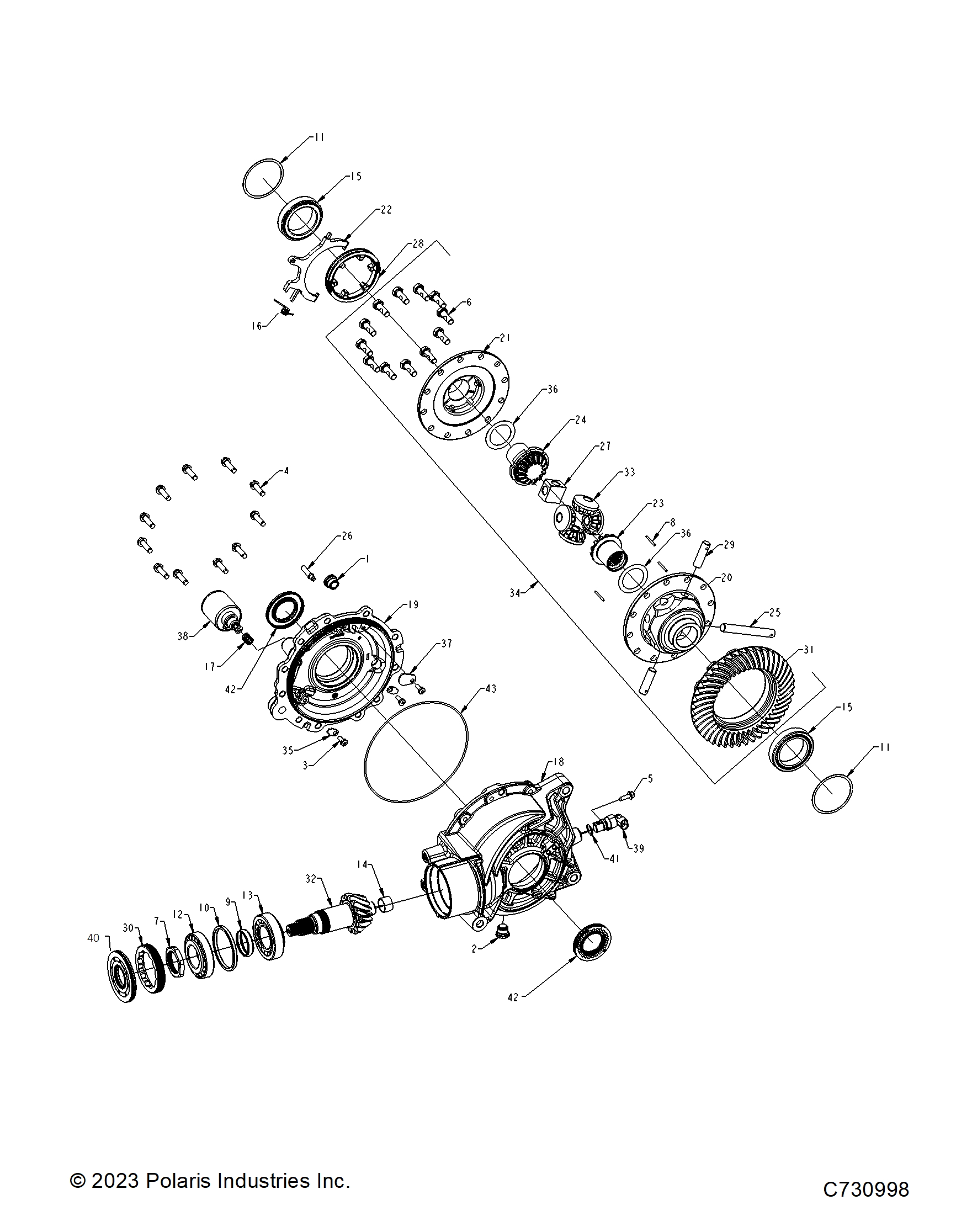 Foto diagrama Polaris que contem a peça 1337092