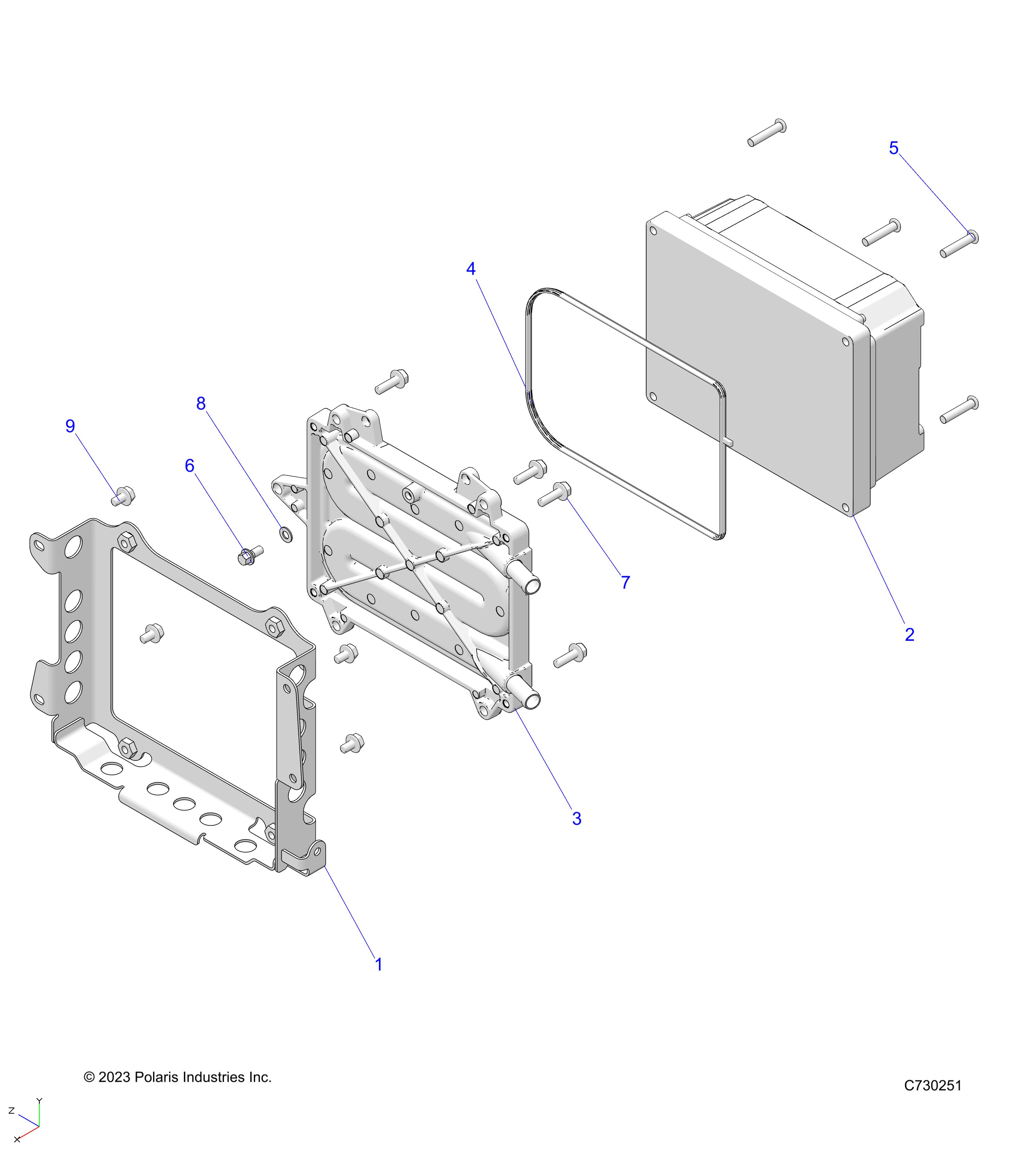 Foto diagrama Polaris que contem a peça 7521331-20