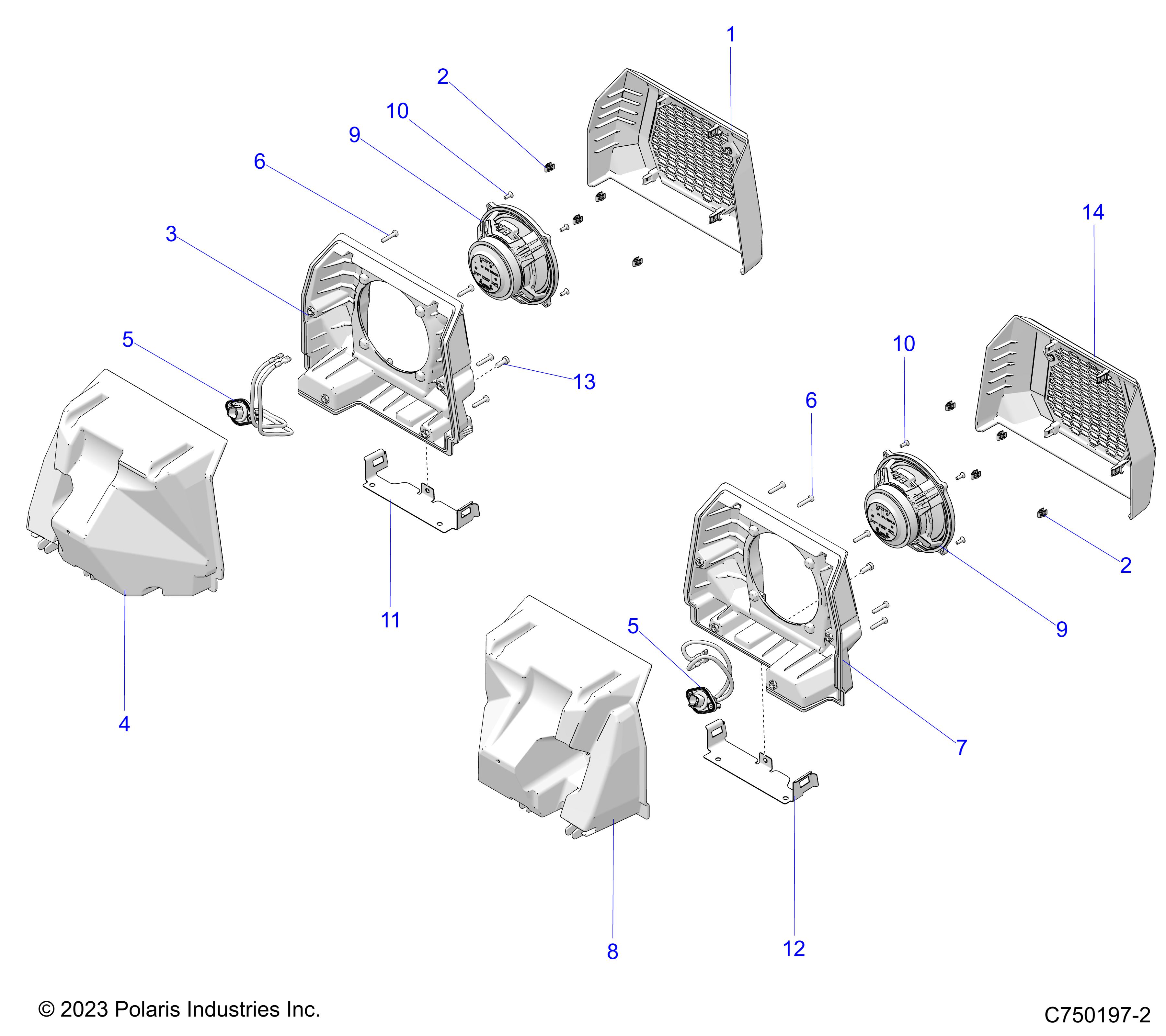 Foto diagrama Polaris que contem a peça 2417267