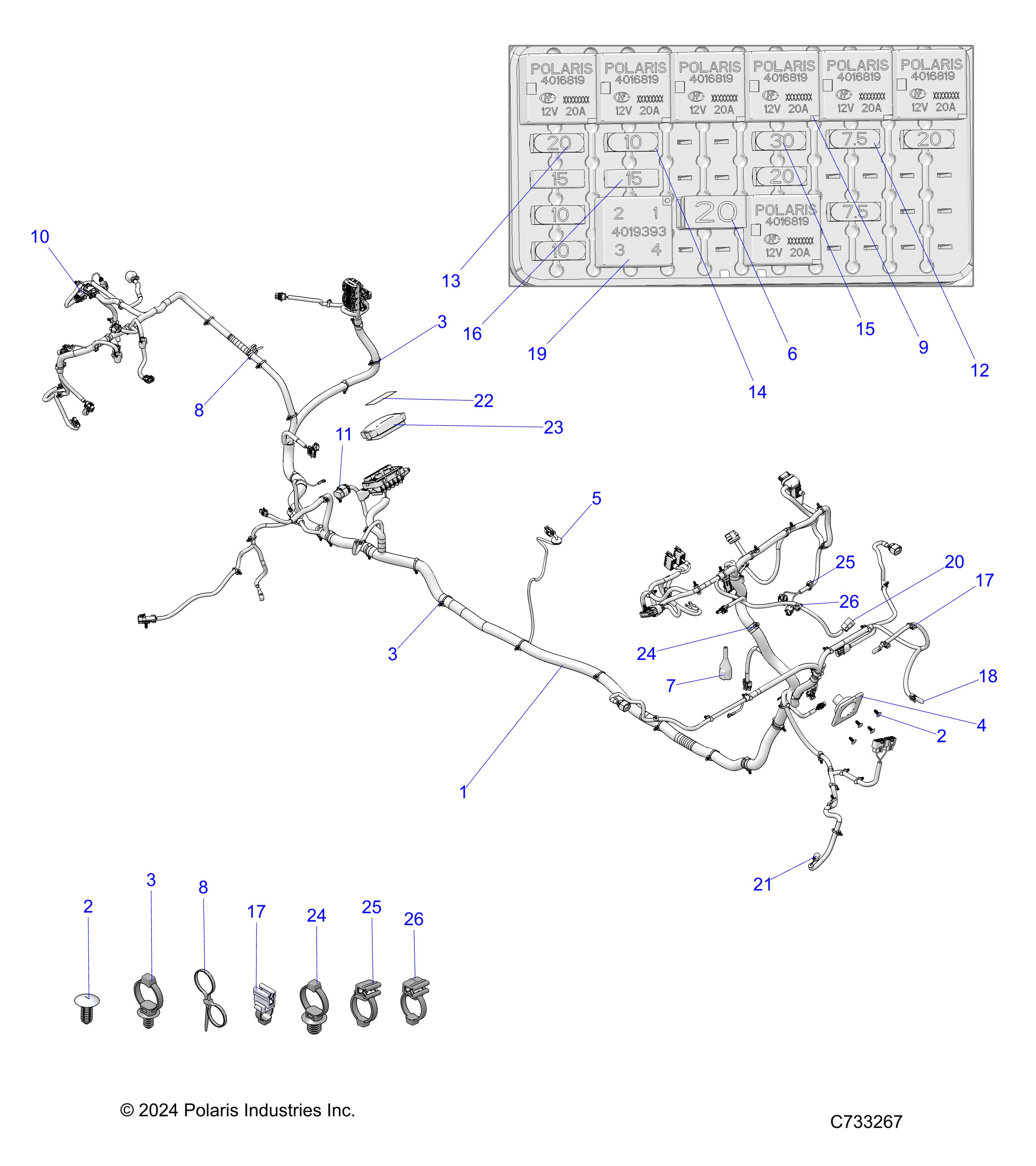 Foto diagrama Polaris que contem a peça 2417645