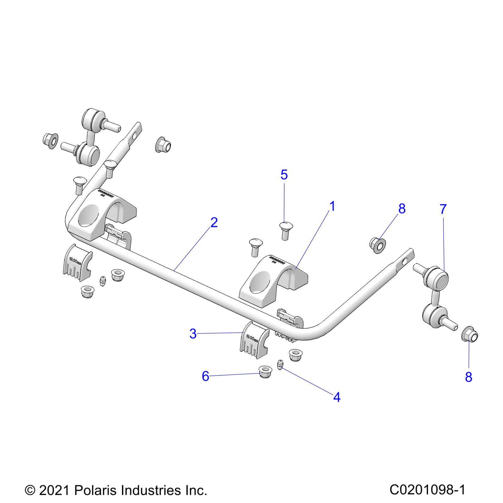 Part Number : 5345093 BAR-STABILZER REAR