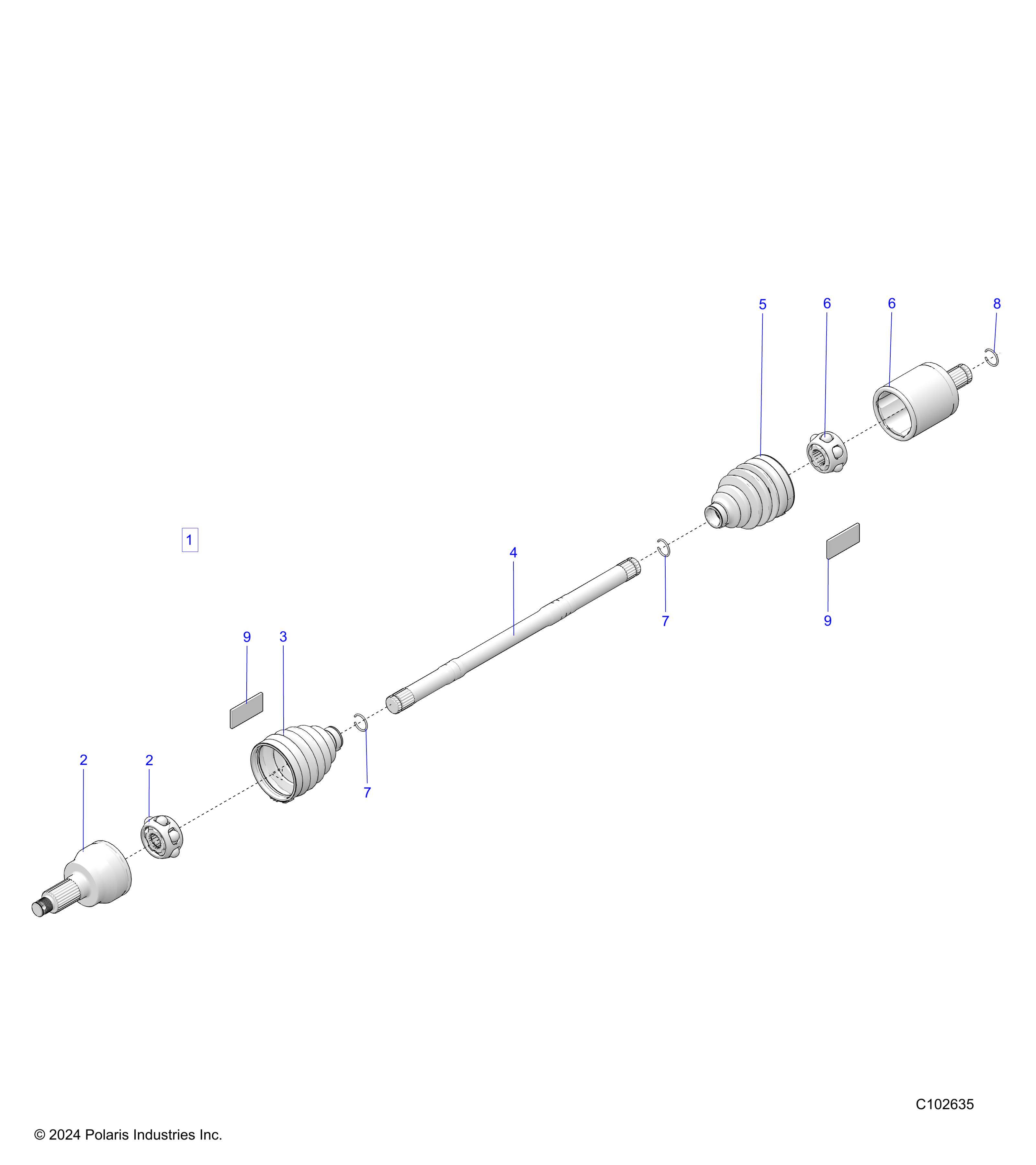 Foto diagrama Polaris que contem a peça 1337277