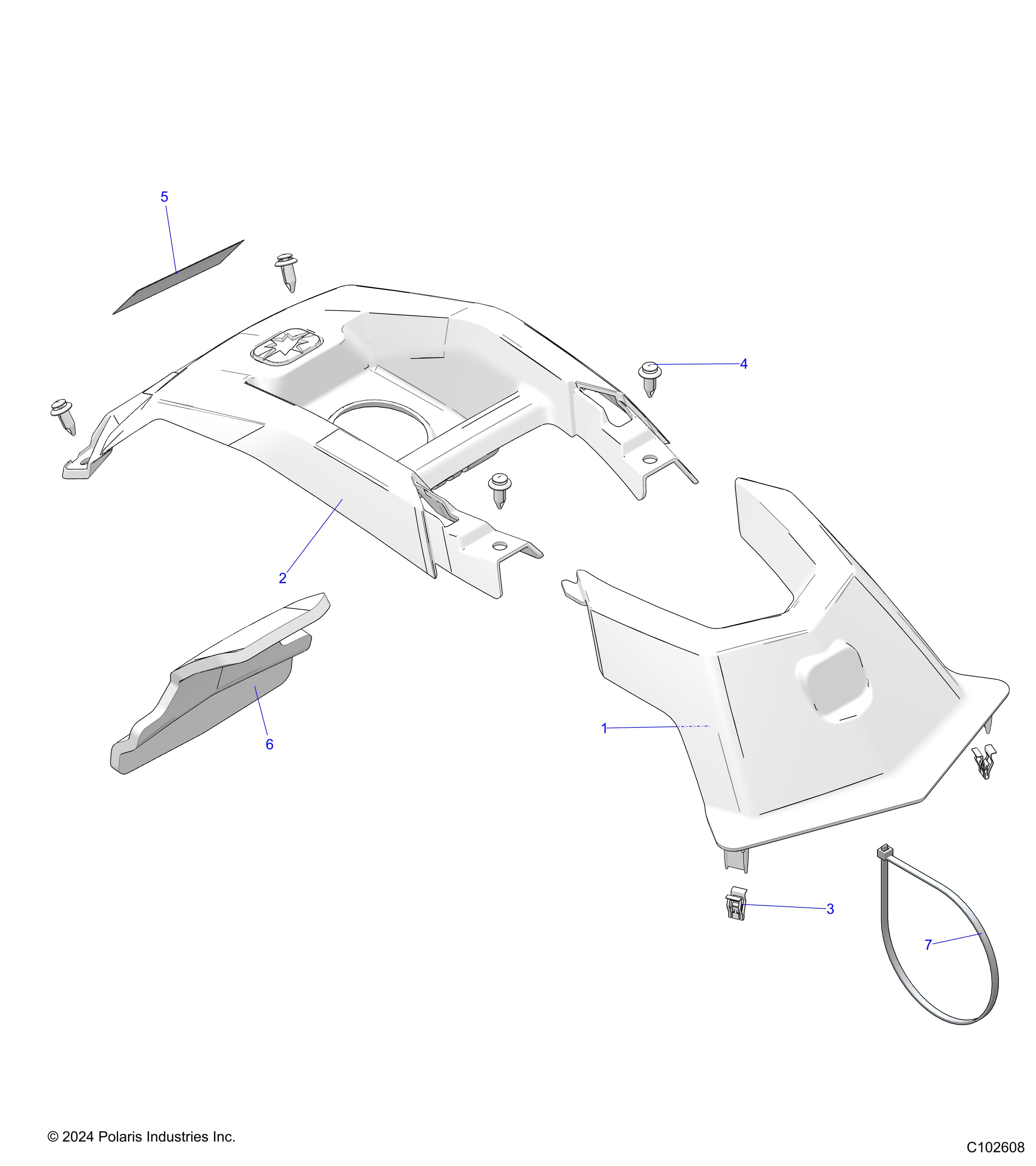 Foto diagrama Polaris que contem a peça 2639891-070