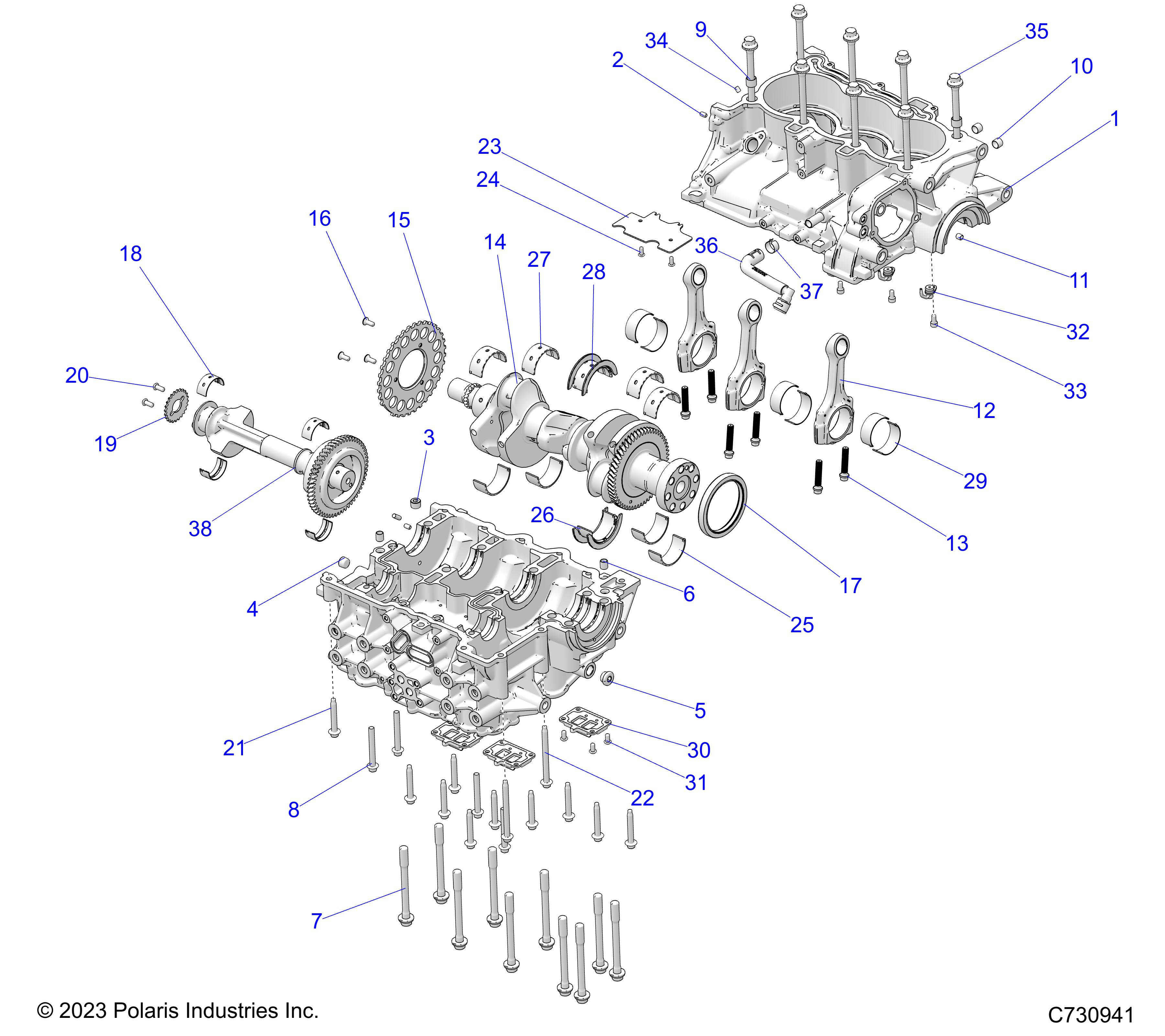 Foto diagrama Polaris que contem a peça 3024047